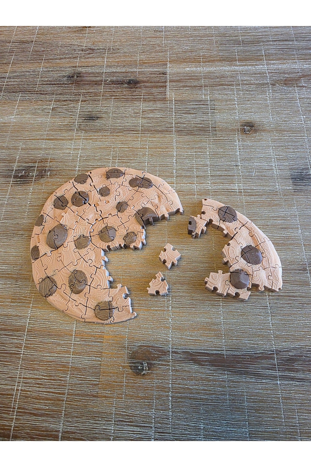 72 Parça Yeni Nesil Çikolata Parçacıklı Kurabiye Puzzle - Dekoratif Hobi 3 Boyutlu Yapboz