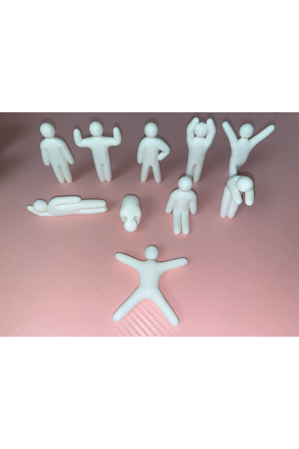 Meccha Chameleon 10'lu Figür Seti - Boyanabilir Minimalist Dekoratif Figürler - 8CM