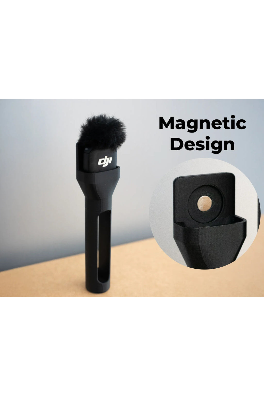Mic 3 / Mic Uyumlu Mıknatıslı El Mikrofonu Tutacağı - Kablosuz Mikrofon El Tipi Stand