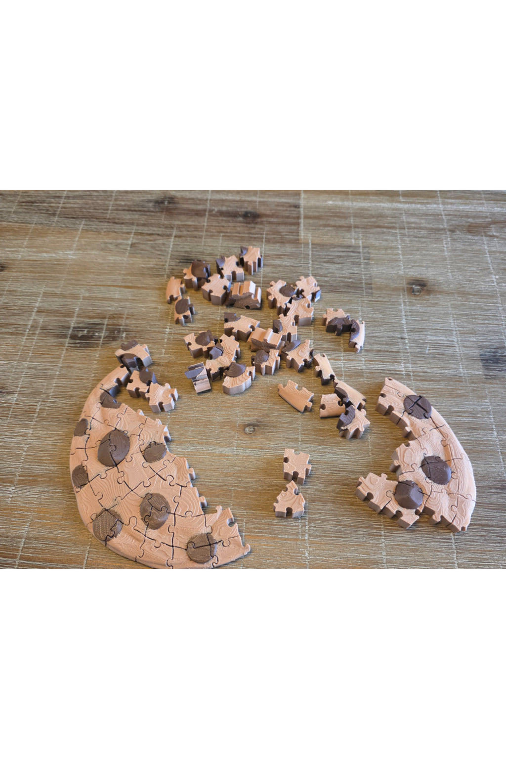 72 Parça Yeni Nesil Çikolata Parçacıklı Kurabiye Puzzle - Dekoratif Hobi 3 Boyutlu Yapboz