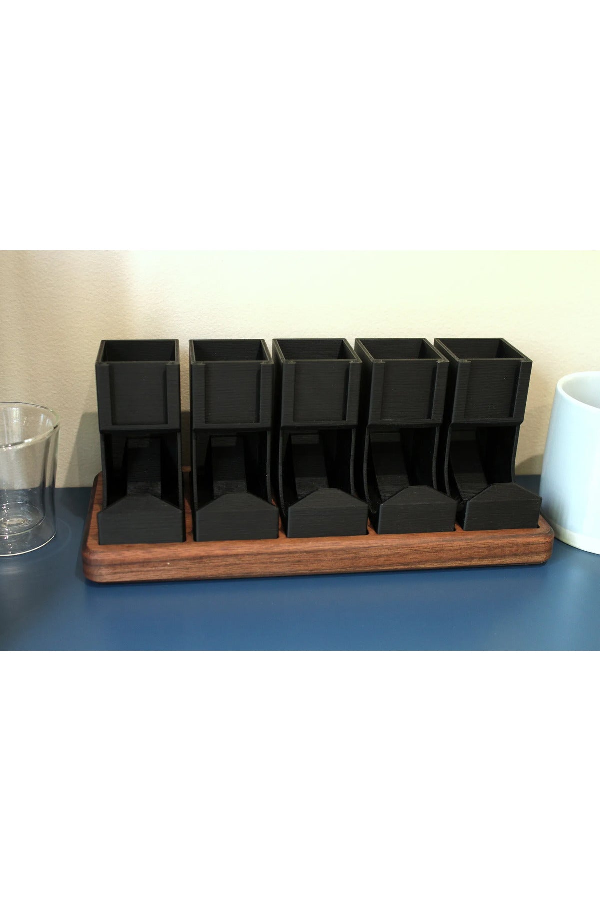 Nespresso Uyumlu 5'li Kapsül Dispenseri - Etiket Yuvalı Kahve Standı Organizeri
