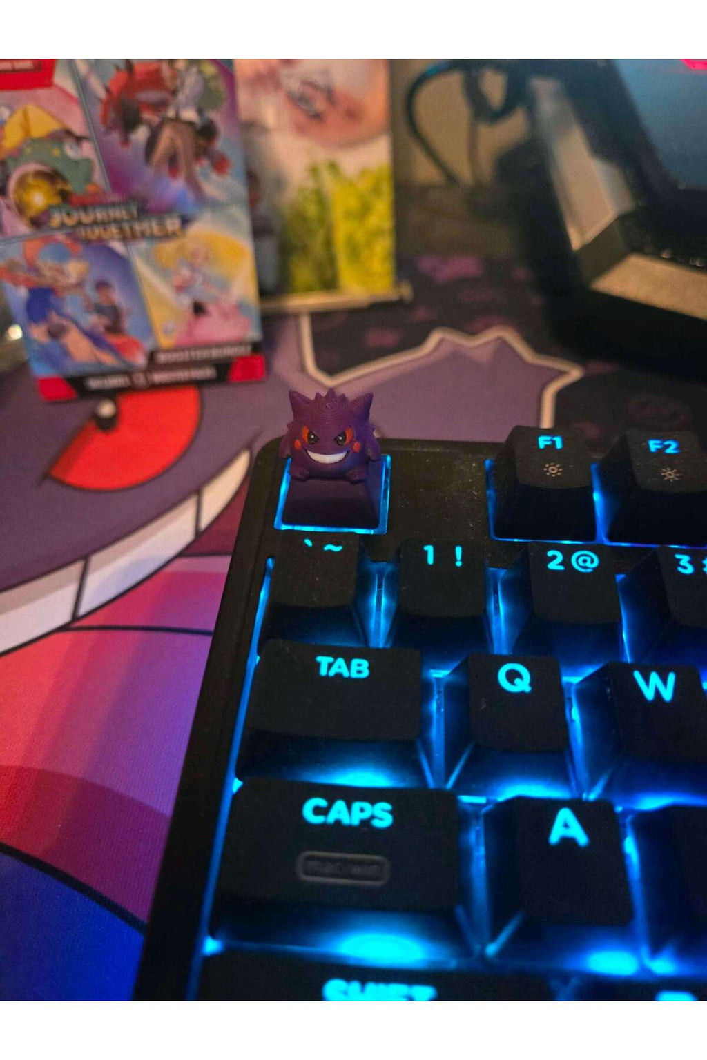 Gengar Pokemon Mekanik Klavye Tuşu (Keycap) 3 Adet - Mekanik Klavye İçin Özel Tasarım Tuş Takımı