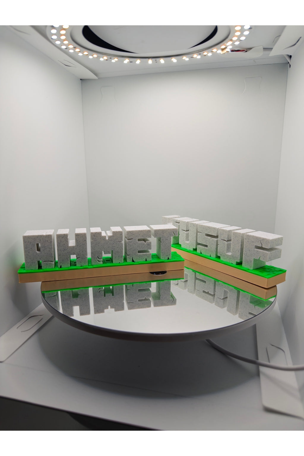 Kişiye Özel Minecraft Temalı Masaüstü İsimlik - Oyuncu Odası ve Çocuk Odası Dekorasyonu