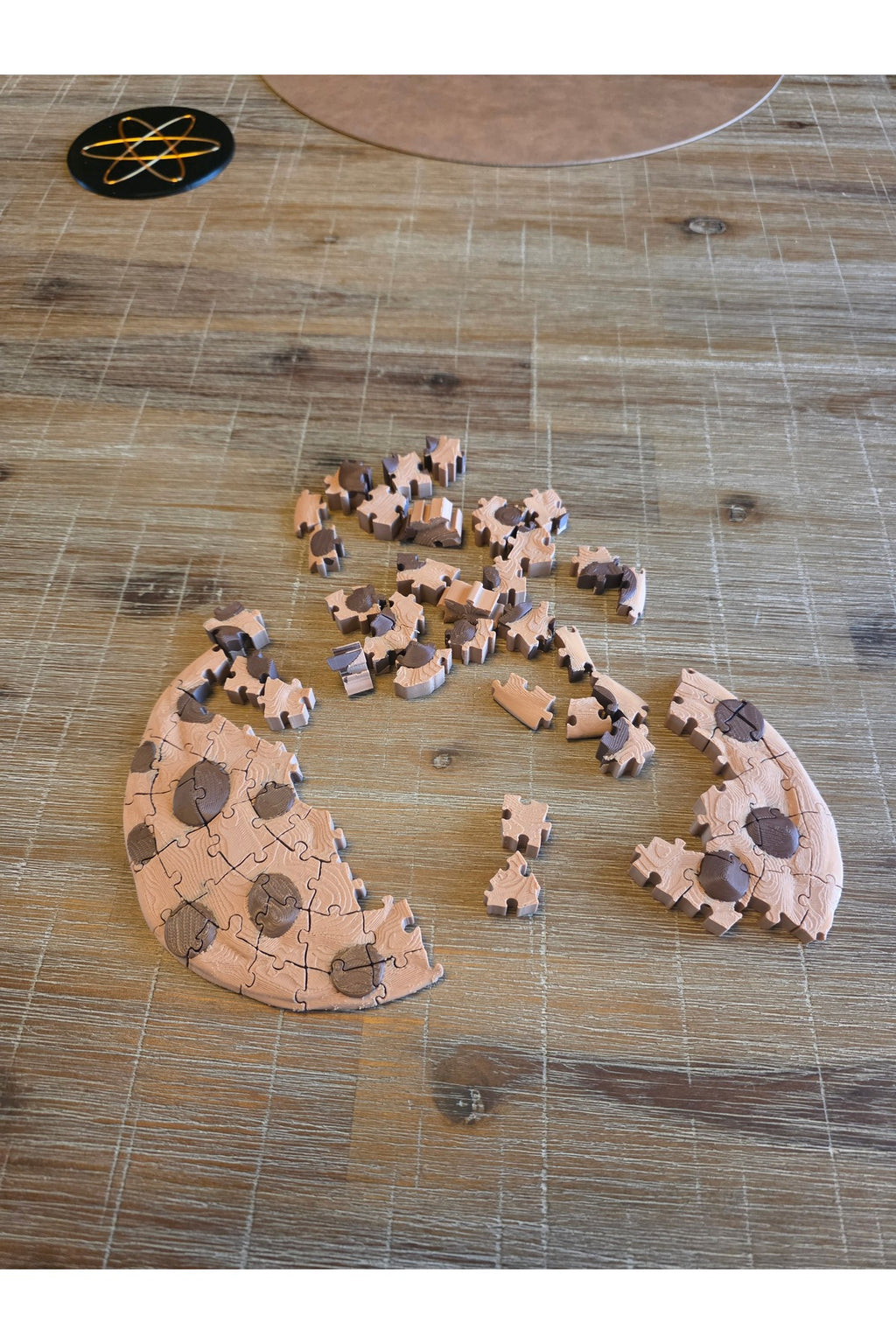72 Parça Yeni Nesil Çikolata Parçacıklı Kurabiye Puzzle - Dekoratif Hobi 3 Boyutlu Yapboz