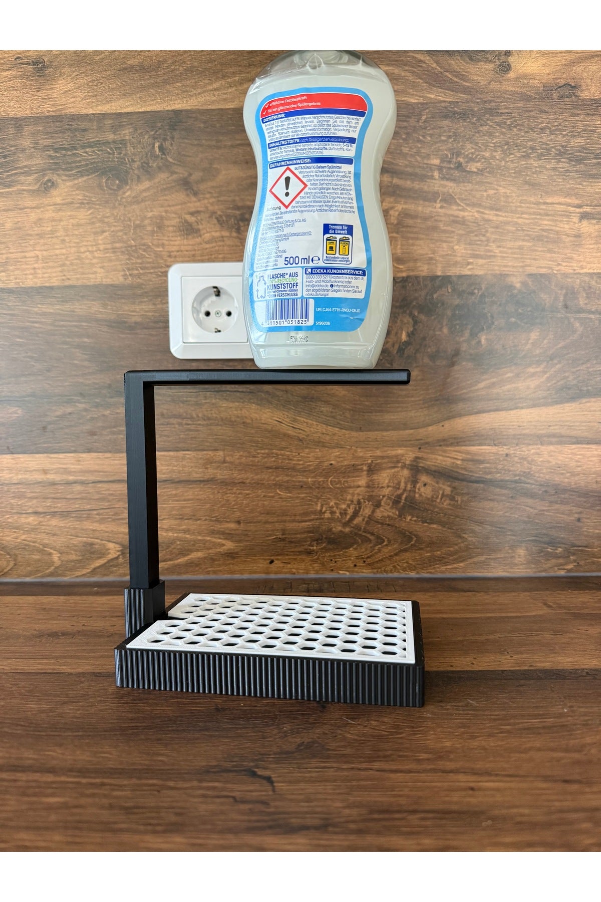 Su Süzgeçli Lavabo Yanı Süngerlik ve Mutfak Bezi Askısı - Tezgah Üstü Organizer