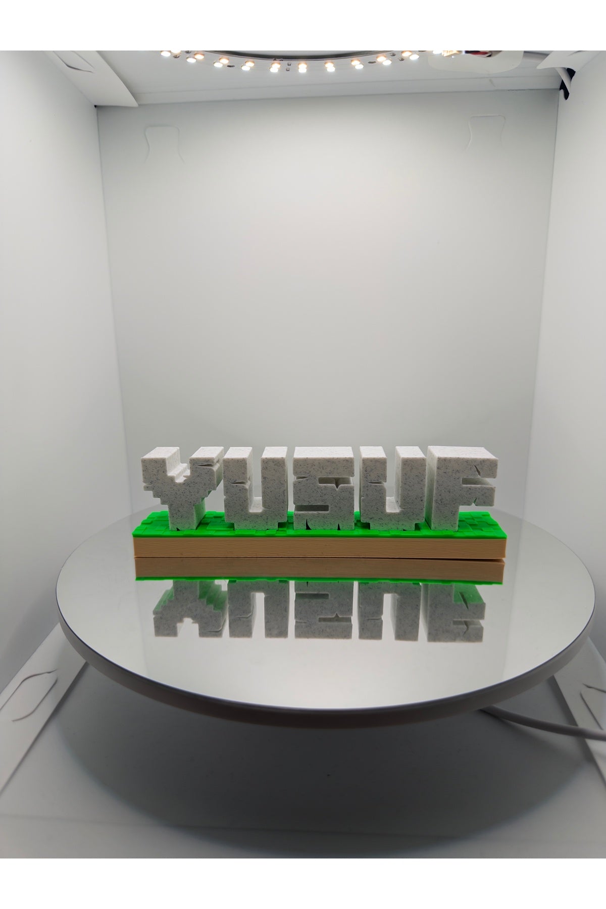 Kişiye Özel Minecraft Temalı Masaüstü İsimlik - Oyuncu Odası ve Çocuk Odası Dekorasyonu