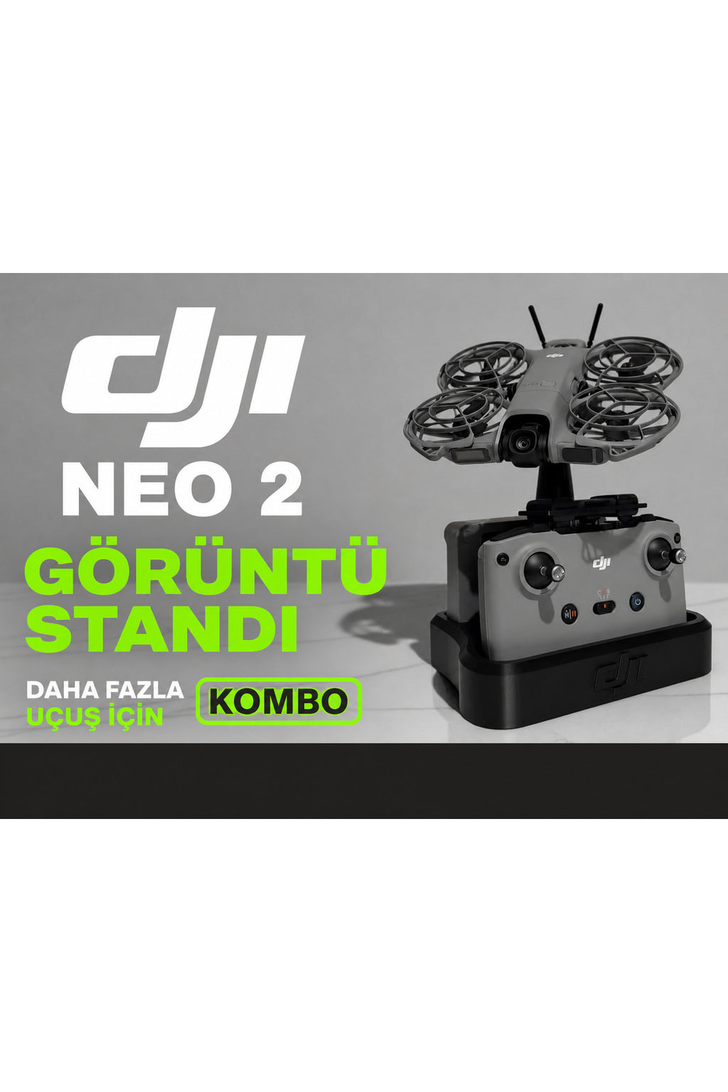 DJI Neo 2 Uyumlu Drone, Kumanda ve Şarj İstasyonu ve Sergileme Standı Kumanda ve Batarya Organizeri