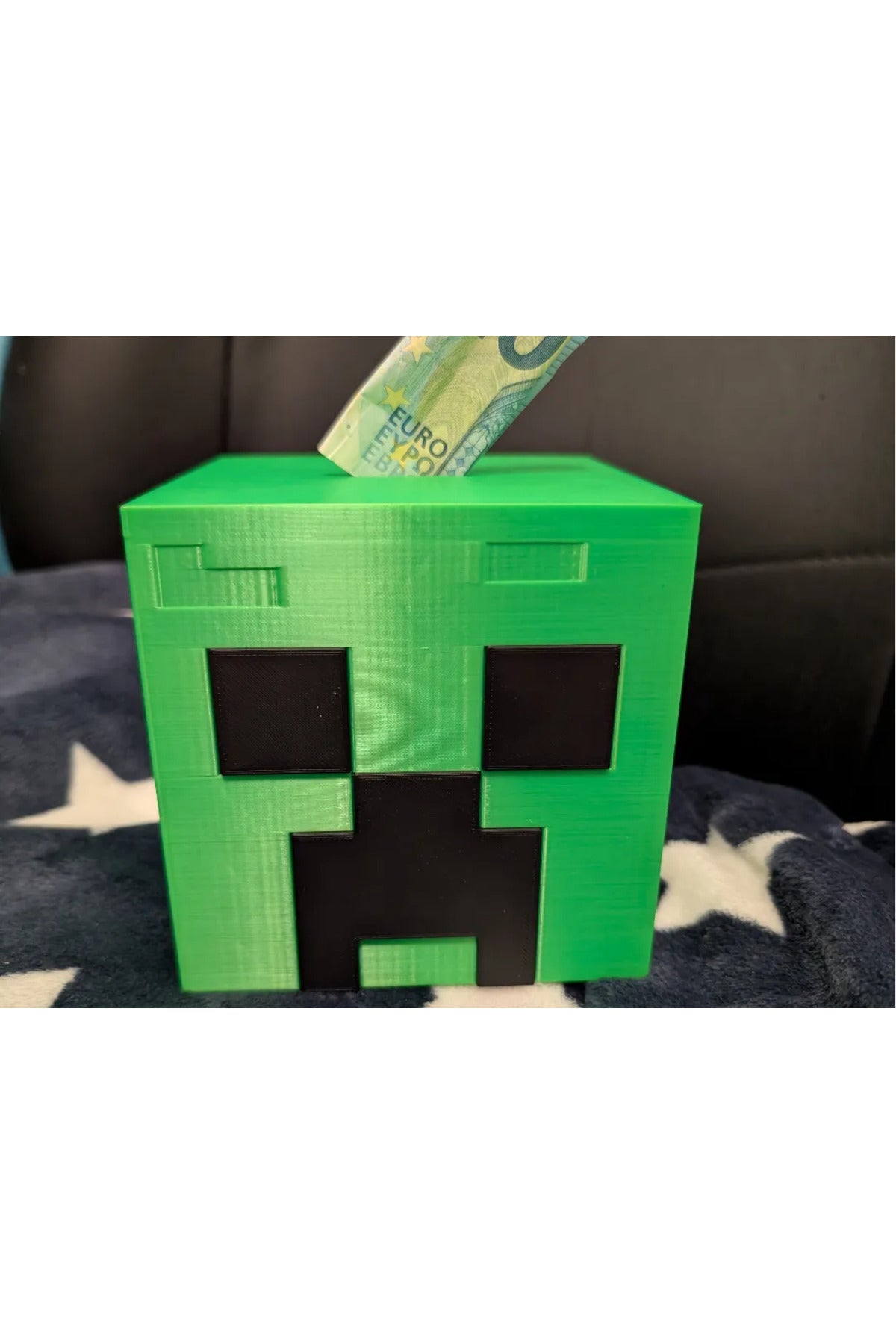Minecraft Temalı Creeper Kumbara - Çocuklar İçin Para Biriktirme Kutusu