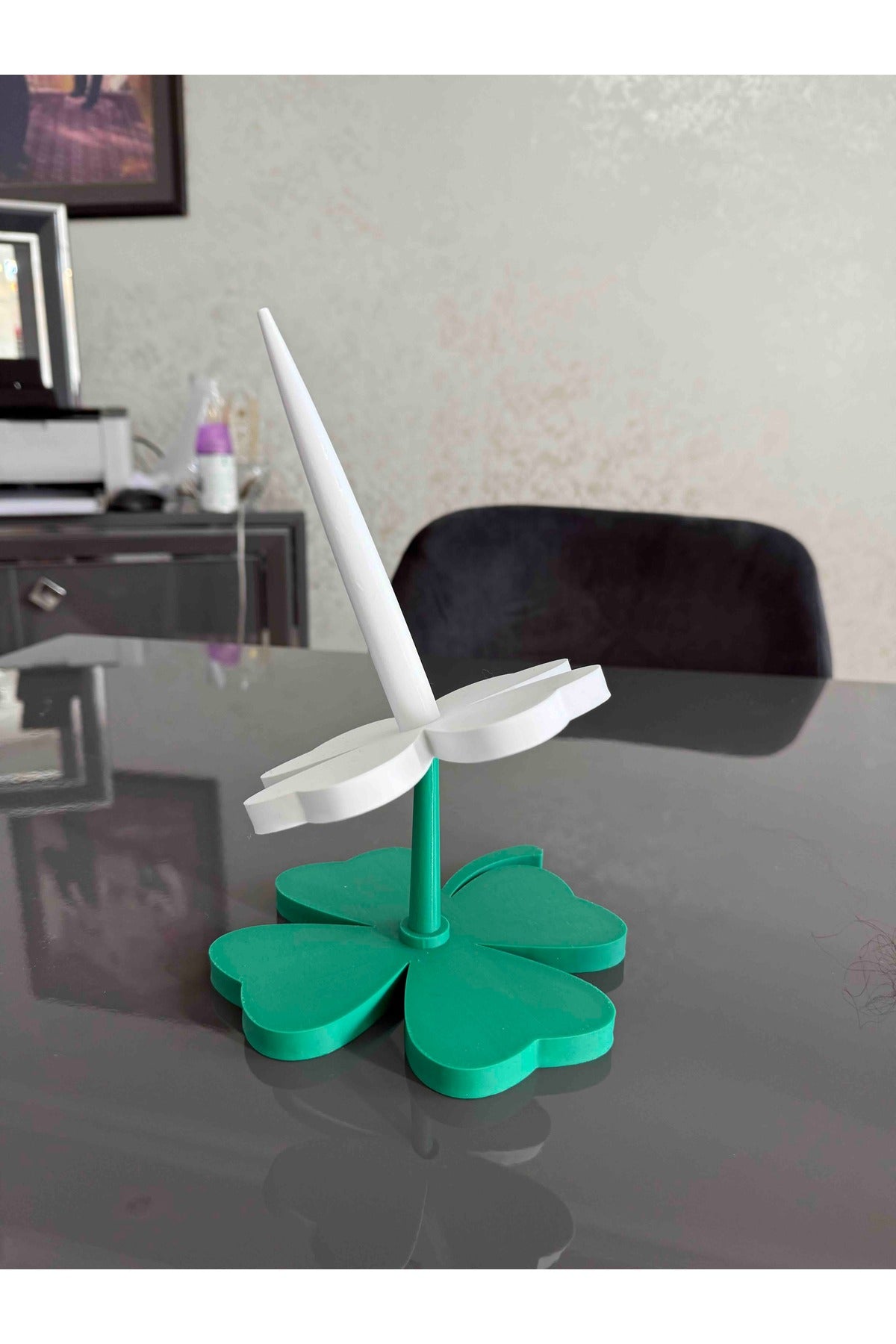 Yonca İp Tutucu, Dekoratif Yün Tutucu, 17cm Bioplastik Örgü İplik Tutucu