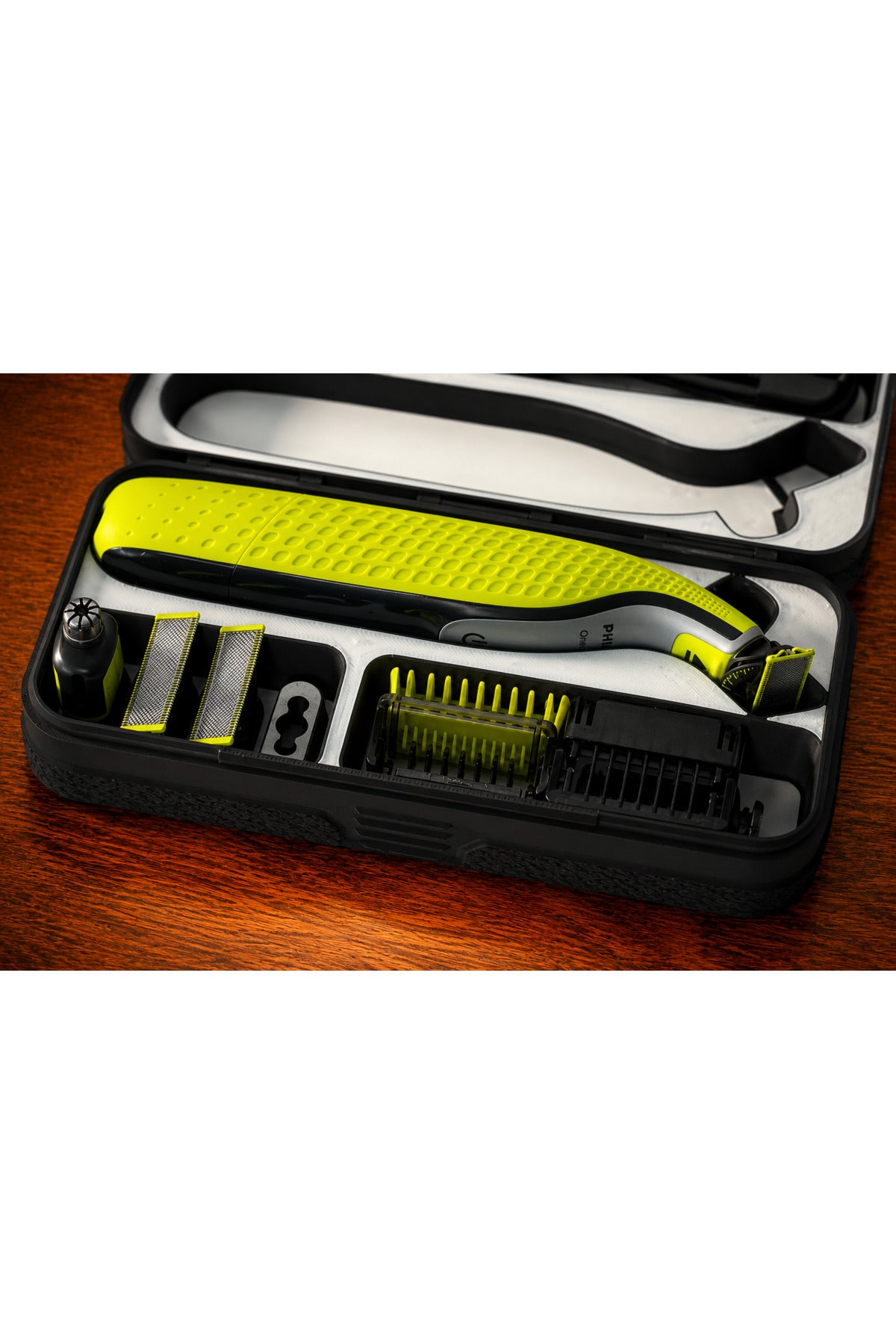 OneBlade Taşıma Kutusu - Şarj ve Başlık Bölmeli Sert Seyahat Çantasıf