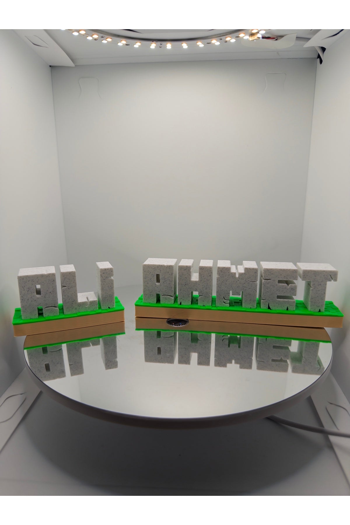 Kişiye Özel Minecraft Temalı Masaüstü İsimlik - Oyuncu Odası ve Çocuk Odası Dekorasyonu