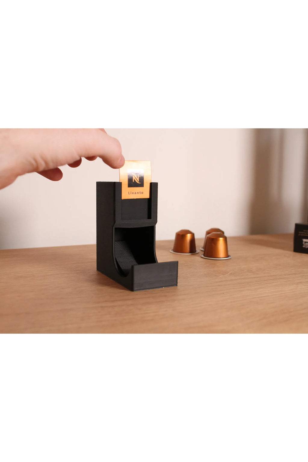 Nespresso Uyumlu 5'li Kapsül Dispenseri - Etiket Yuvalı Kahve Standı Organizeri