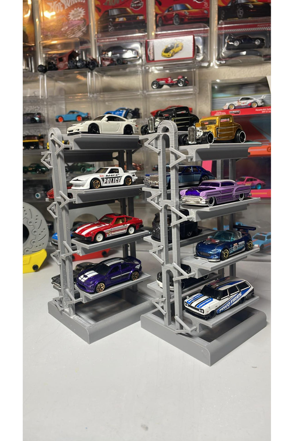 1:64 Ölçek Katlı Araç Asansörü - Model Araba Sergileme ve Diorama Standı