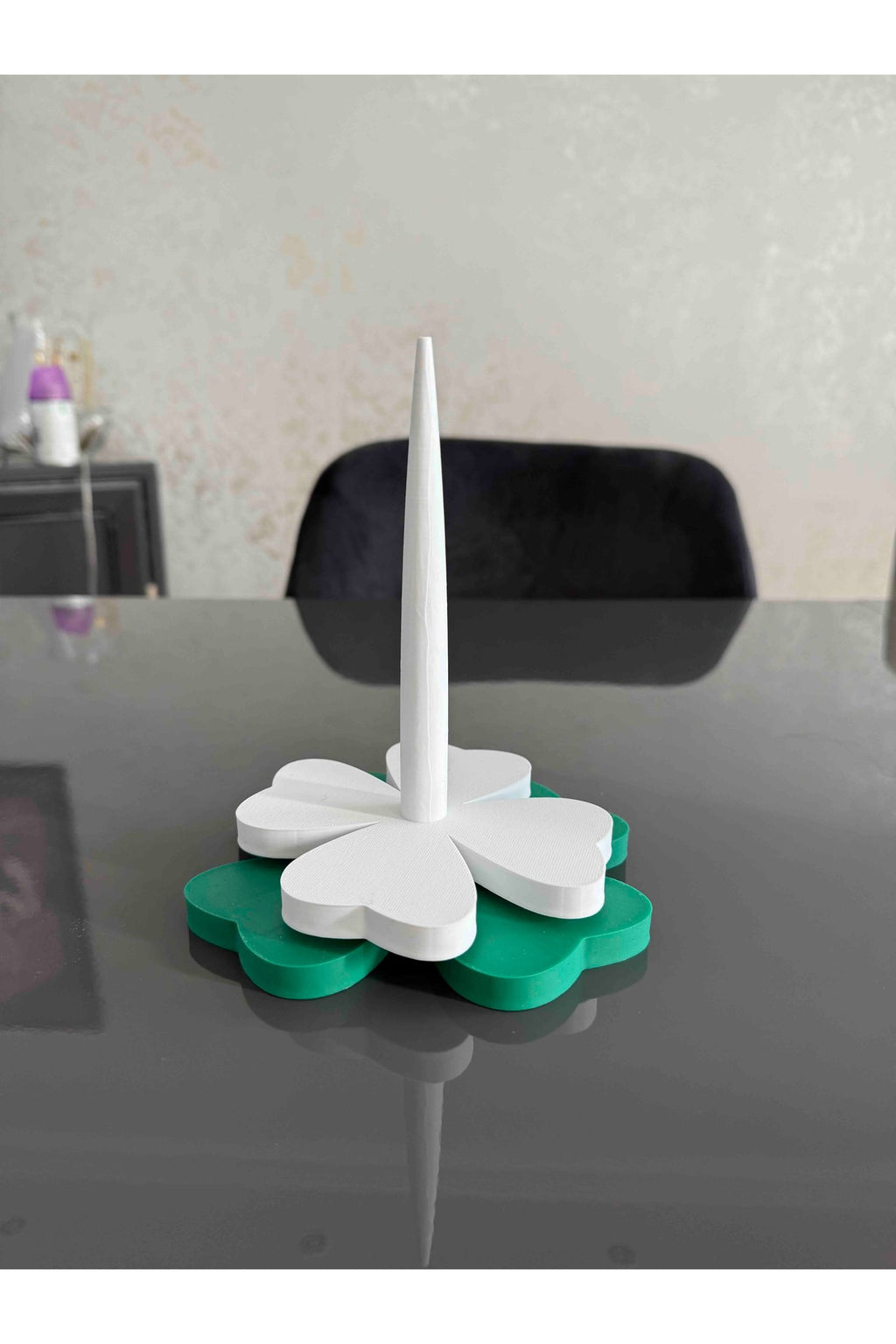 Yonca İp Tutucu, Dekoratif Yün Tutucu, 17cm Bioplastik Örgü İplik Tutucu