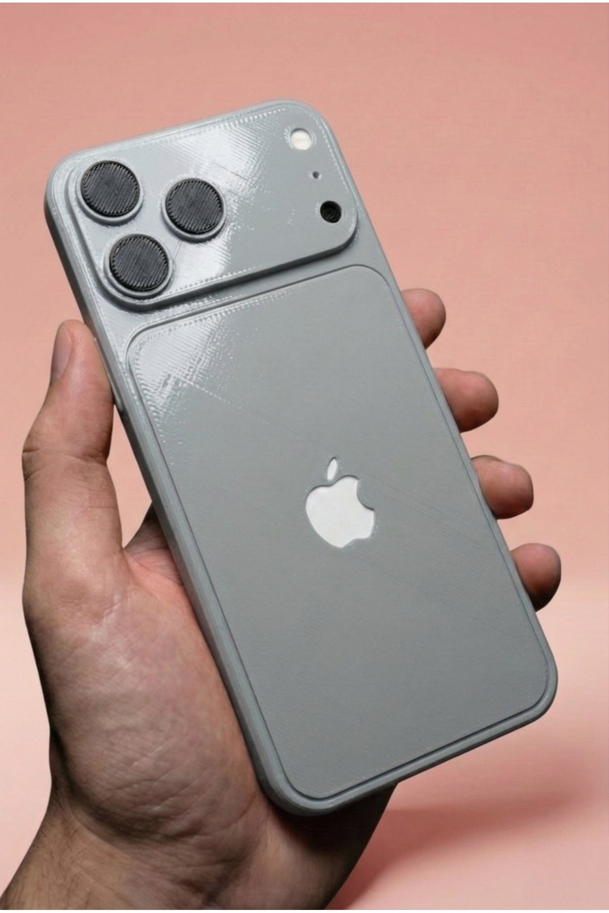 iPhone 17 Pro Max Oyuncak Telefon 3D Baskı Gerçekçi Model Gri Çocuk Oyuncağı Koleksiyon Hediye
