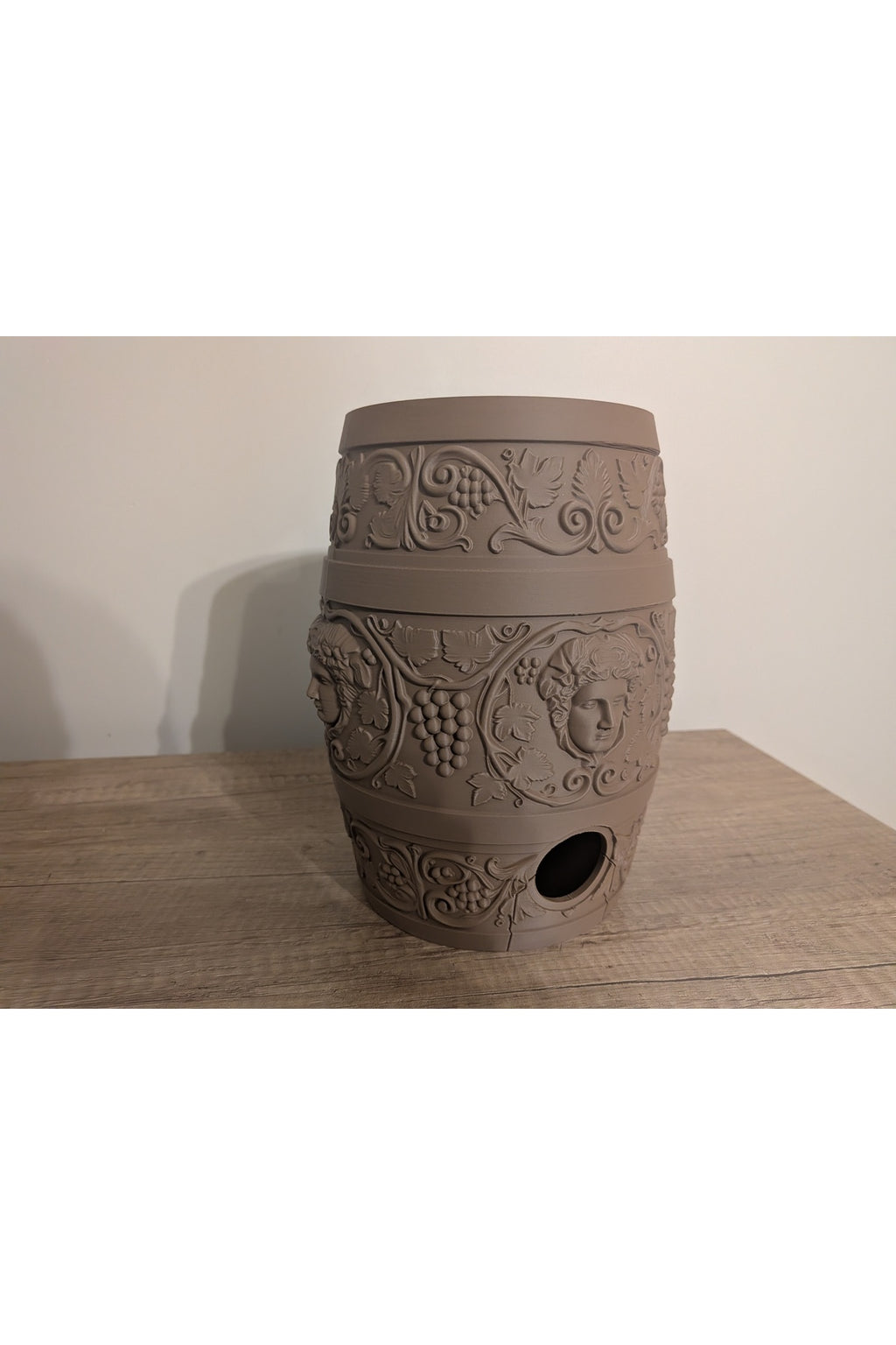 Antik Roma Stil Premium Şarap Fıçısı – Musluklu İçecek Sunum Sebili (3L İç Torba Dahil)