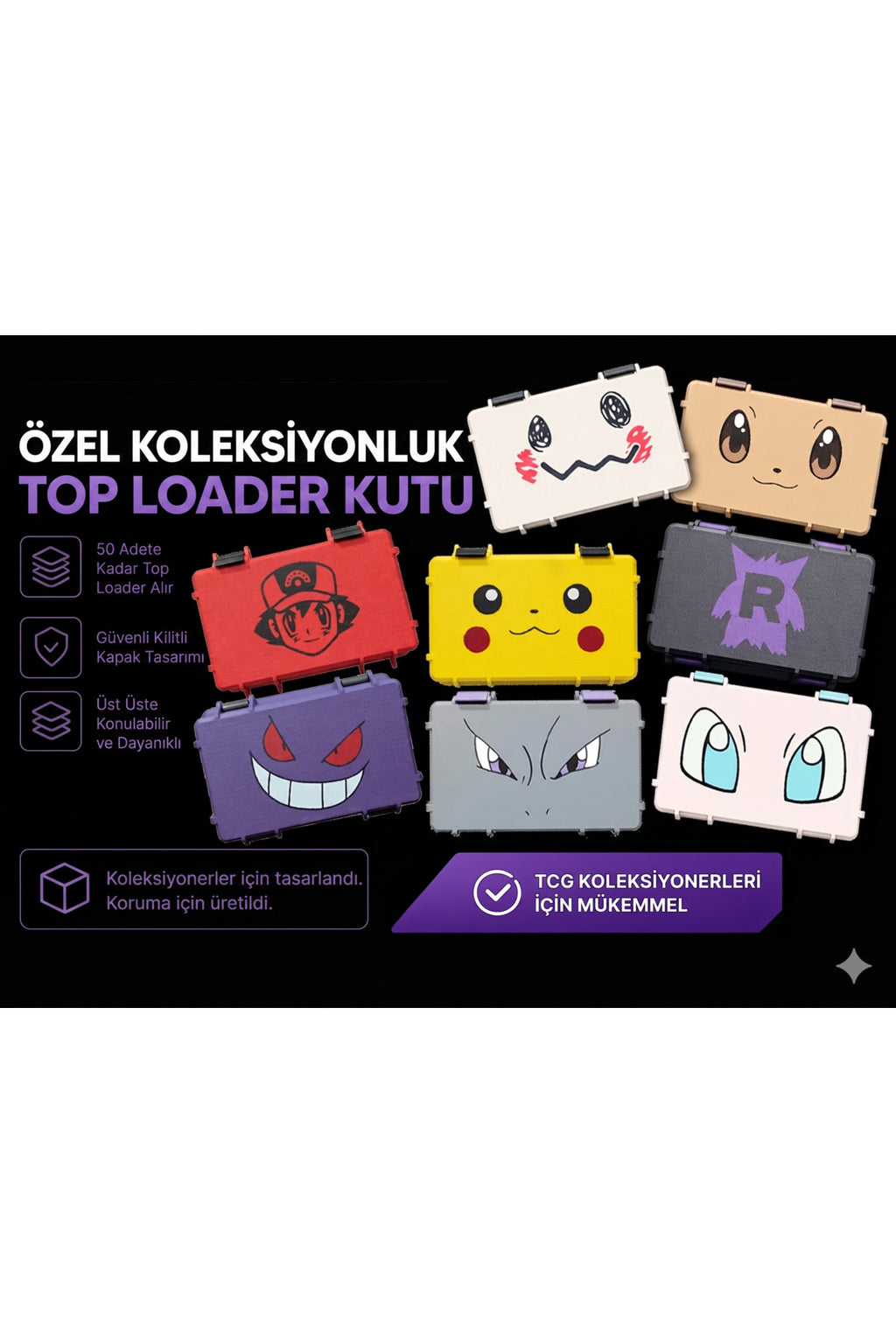 One Piece Tasarımlı Top Loader Kart Saklama Kutusu - TCG Koleksiyon Kutusu