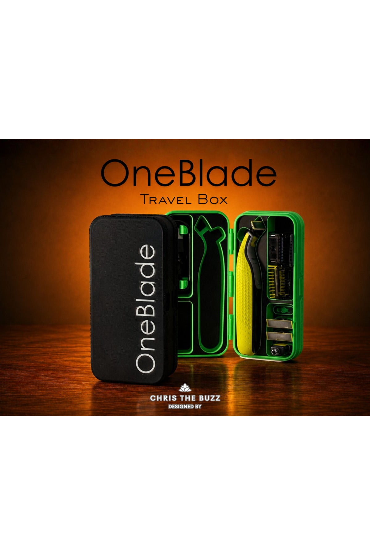 OneBlade Taşıma Kutusu - Şarj ve Başlık Bölmeli Sert Seyahat Çantasıf