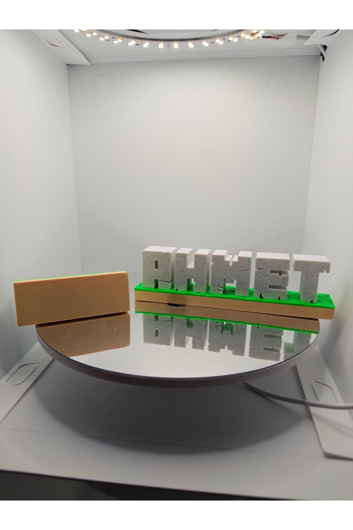 Kişiye Özel Minecraft Temalı Masaüstü İsimlik - Oyuncu Odası ve Çocuk Odası Dekorasyonu