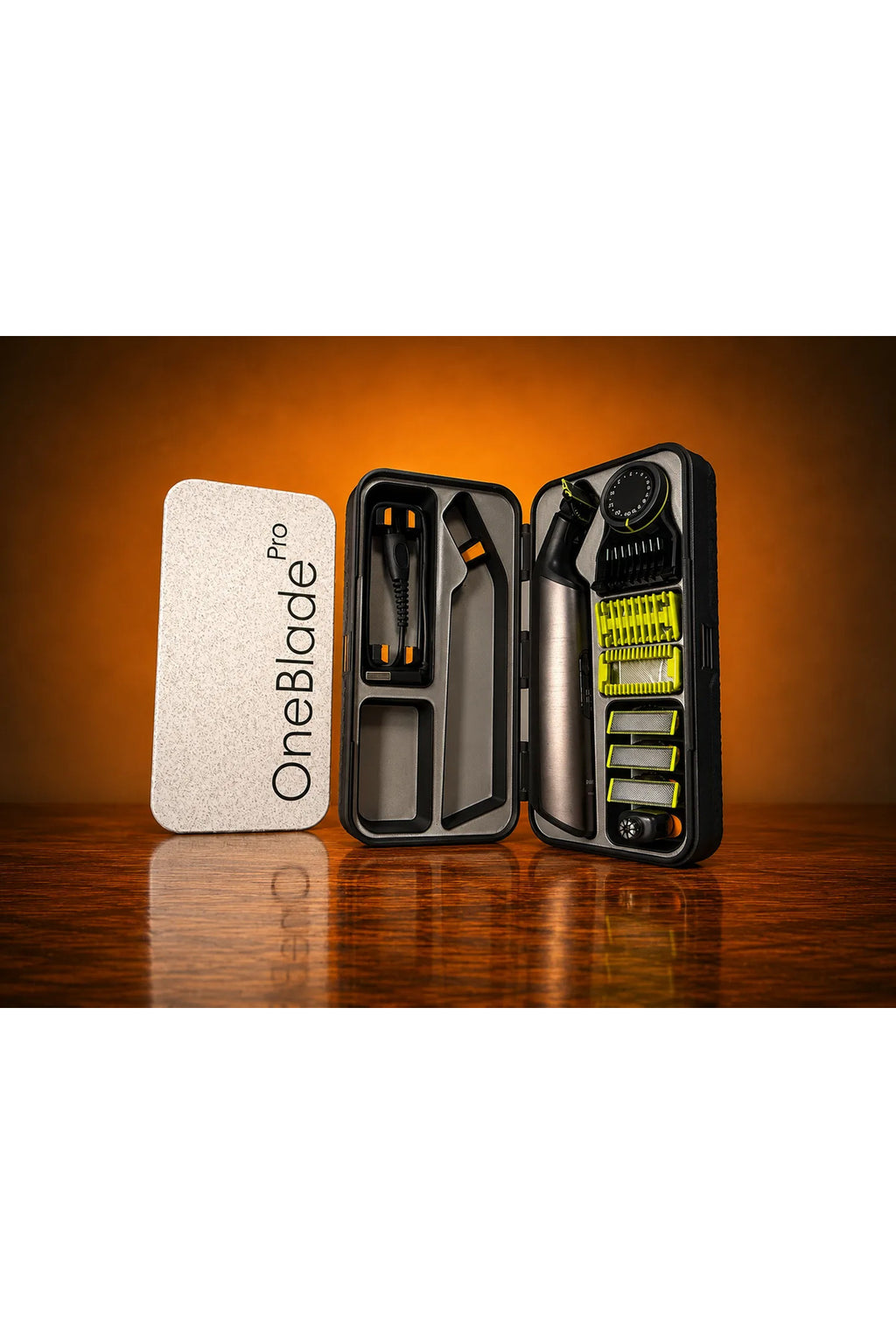 OneBlade Pro Uyumlu Seyahat ve Koruyucu Saklama Kutusu - Özel Bölmeli Tıraş Makinesi Organizeri