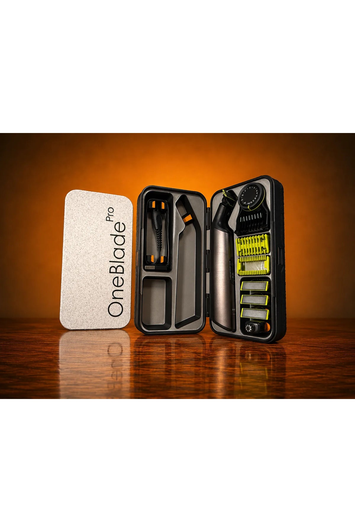 OneBlade Pro Uyumlu Seyahat ve Koruyucu Saklama Kutusu - Özel Bölmeli Tıraş Makinesi Organizeri