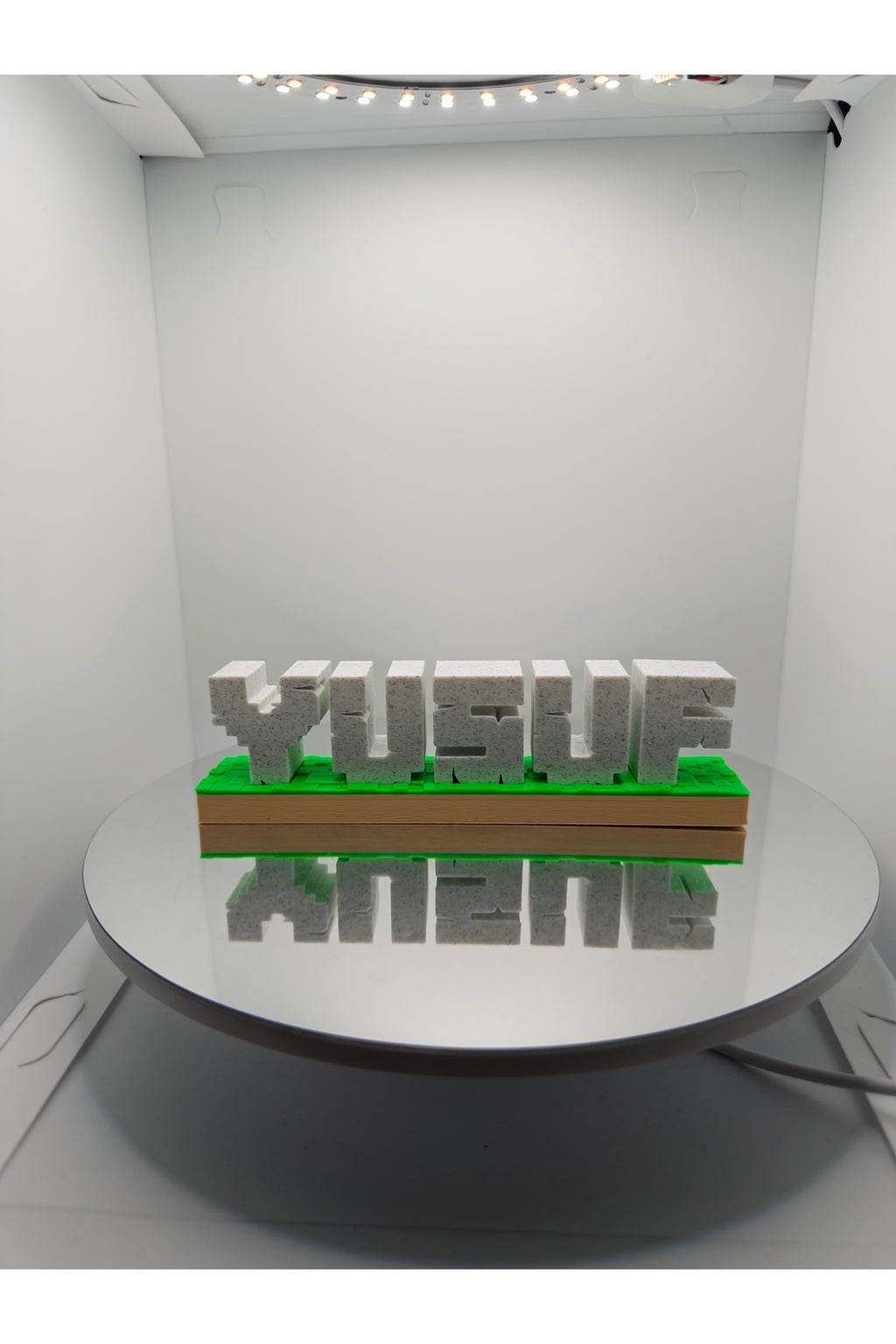 Kişiye Özel Minecraft Temalı Masaüstü İsimlik - Oyuncu Odası ve Çocuk Odası Dekorasyonu