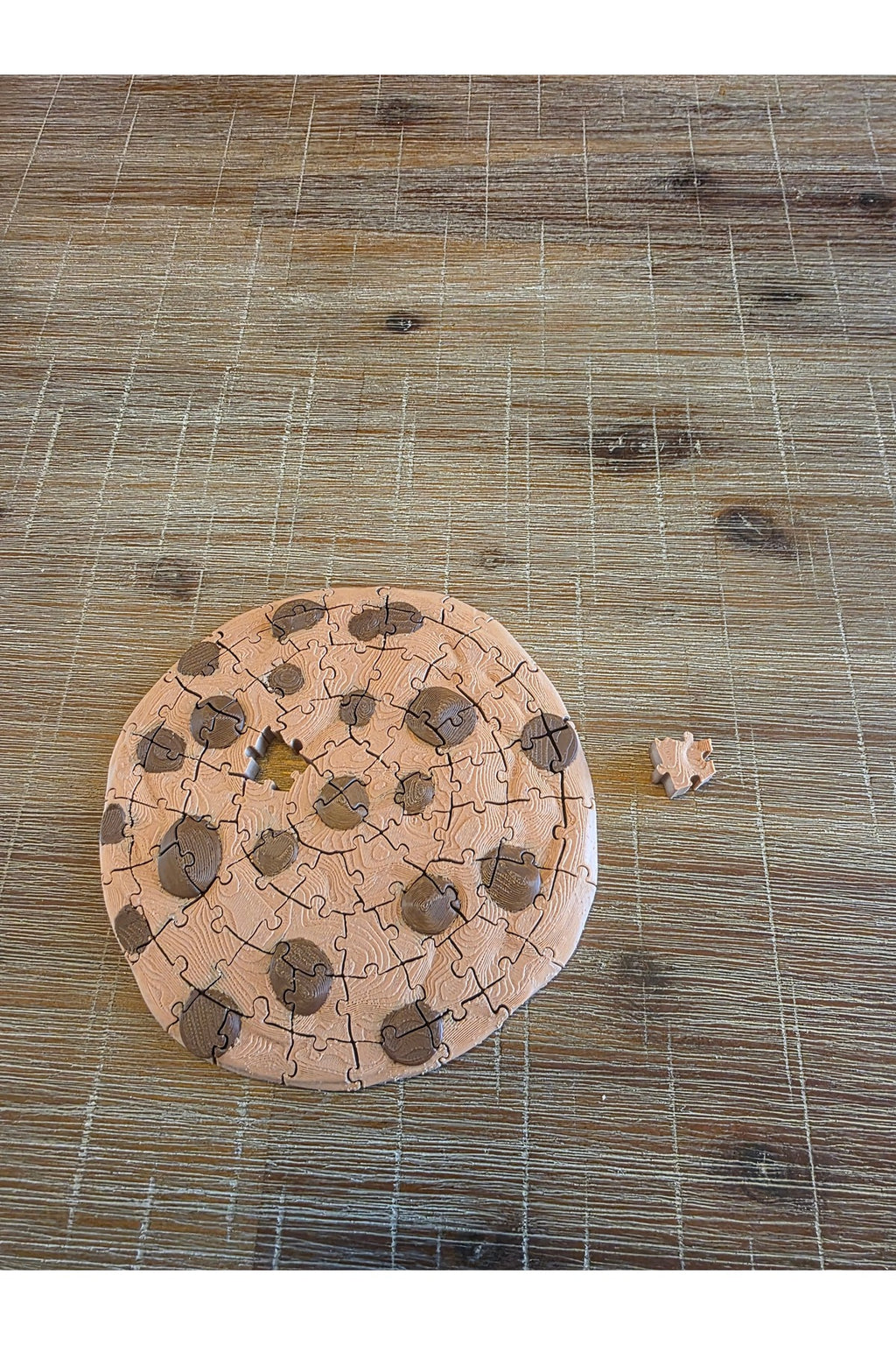 72 Parça Yeni Nesil Çikolata Parçacıklı Kurabiye Puzzle - Dekoratif Hobi 3 Boyutlu Yapboz