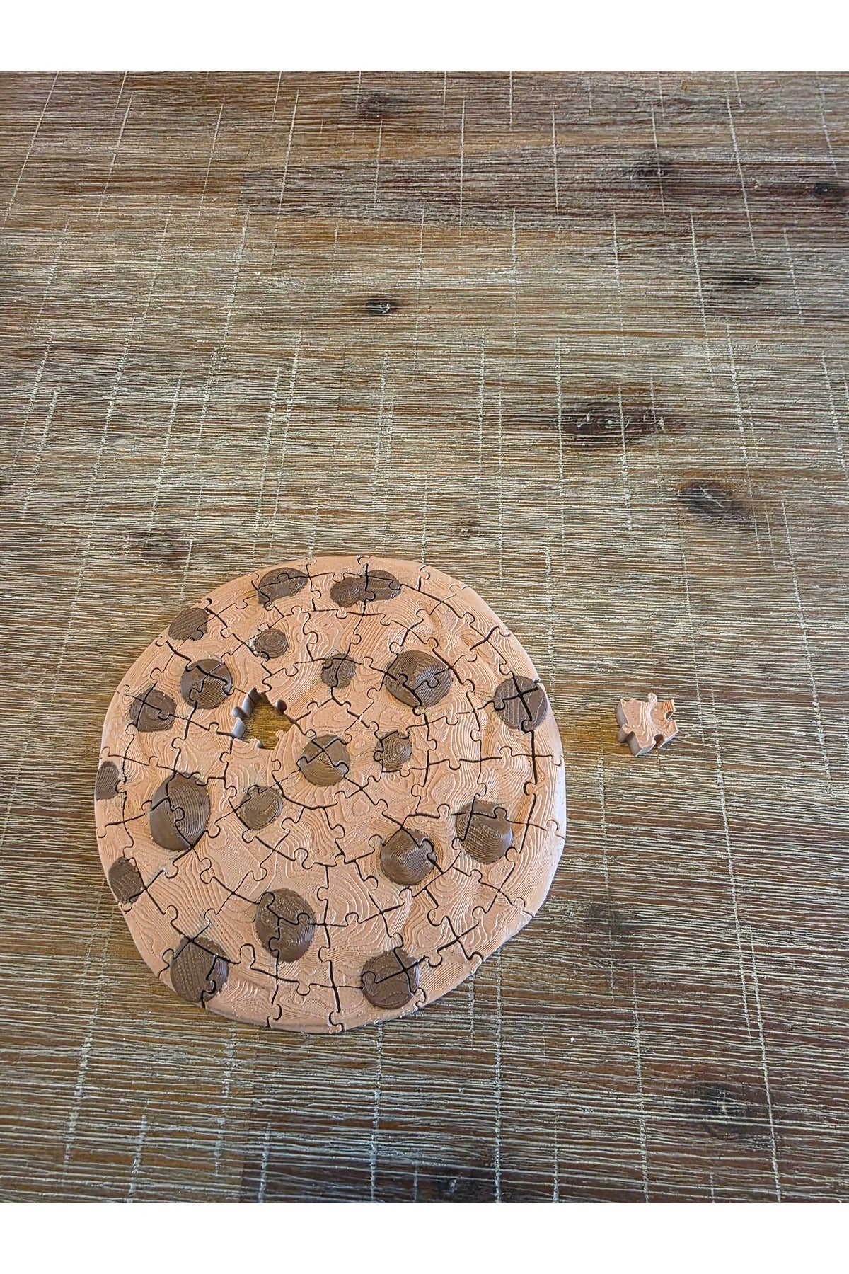72 Parça Yeni Nesil Çikolata Parçacıklı Kurabiye Puzzle - Dekoratif Hobi 3 Boyutlu Yapboz