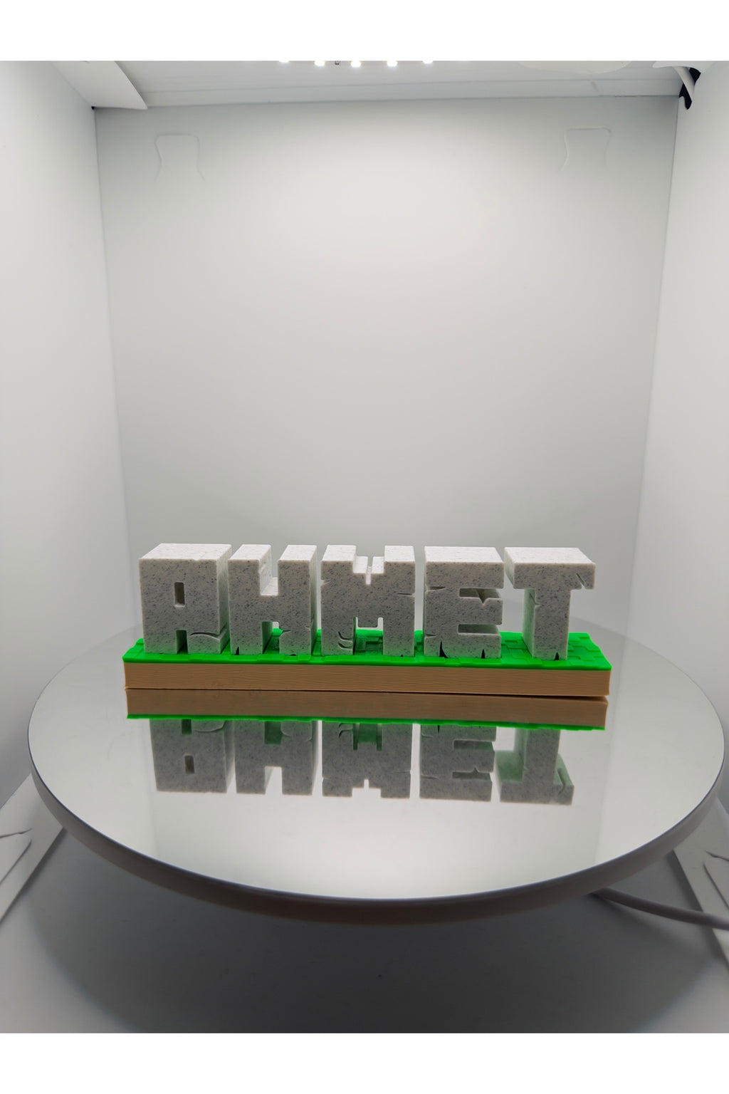 Kişiye Özel Minecraft Temalı Masaüstü İsimlik - Oyuncu Odası ve Çocuk Odası Dekorasyonu