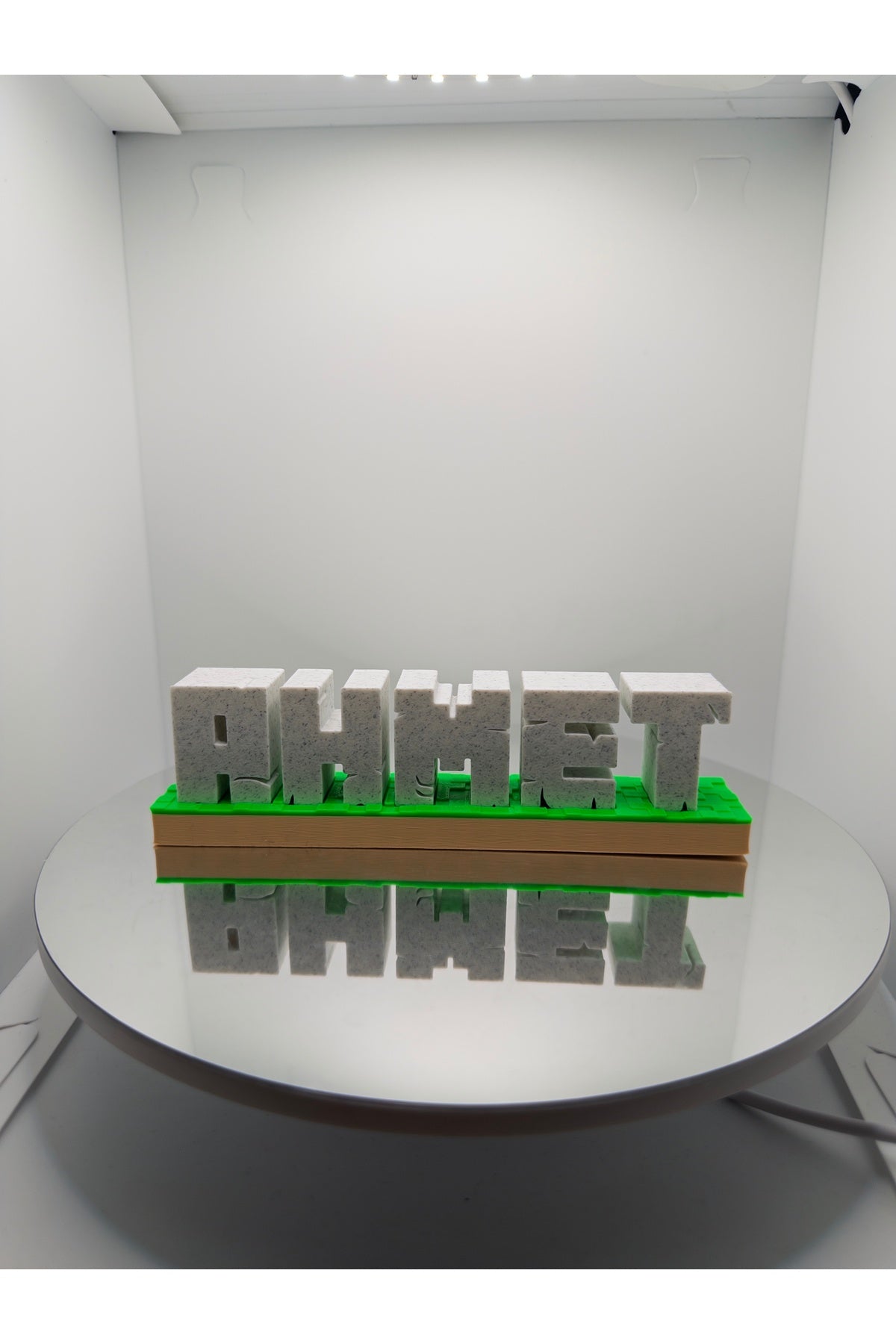 Kişiye Özel Minecraft Temalı Masaüstü İsimlik - Oyuncu Odası ve Çocuk Odası Dekorasyonu