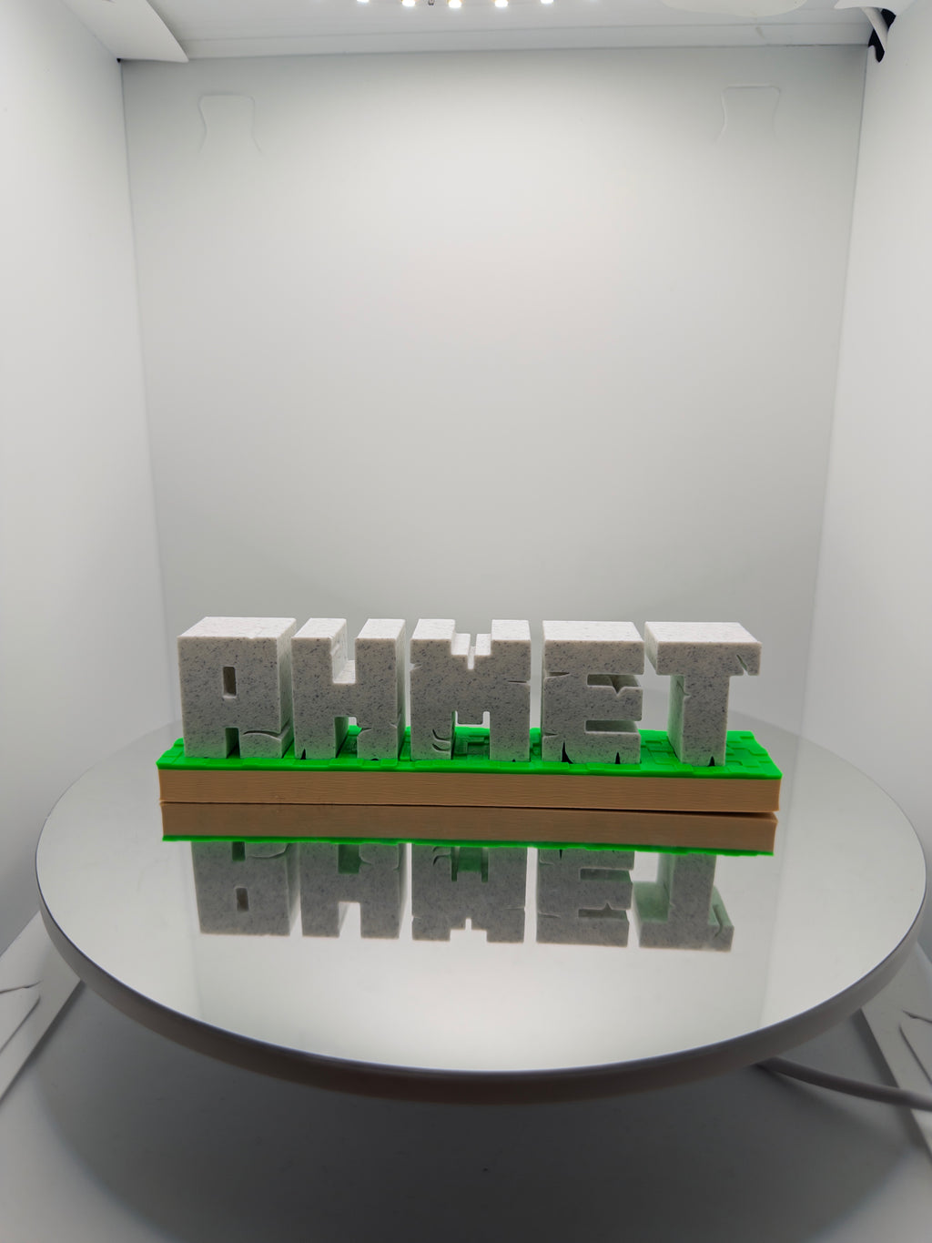 Kişiye Özel Minecraft Tarzı  Masaüstü İsimlik - Oyuncu Odası ve Çocuk Odası Dekorasyonu (Hediyeli)