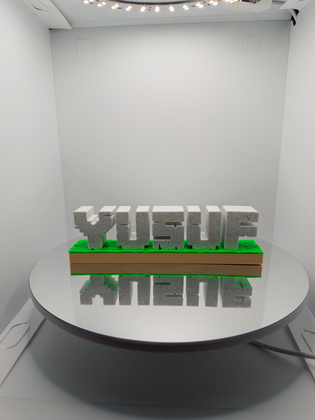 Kişiye Özel Minecraft Tarzı  Masaüstü İsimlik - Oyuncu Odası ve Çocuk Odası Dekorasyonu (Hediyeli)