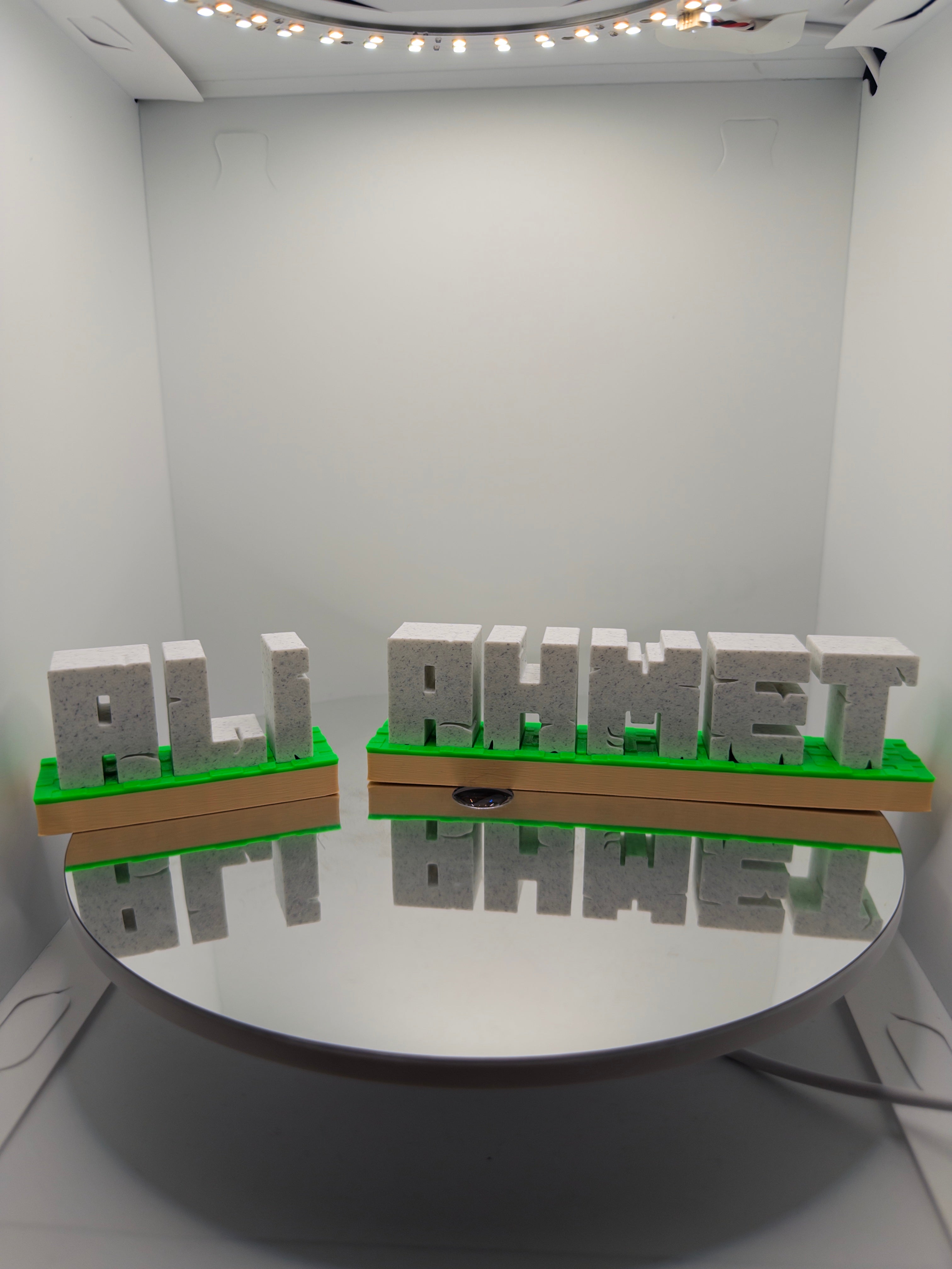 Kişiye Özel Minecraft Tarzı  Masaüstü İsimlik - Oyuncu Odası ve Çocuk Odası Dekorasyonu (Hediyeli)