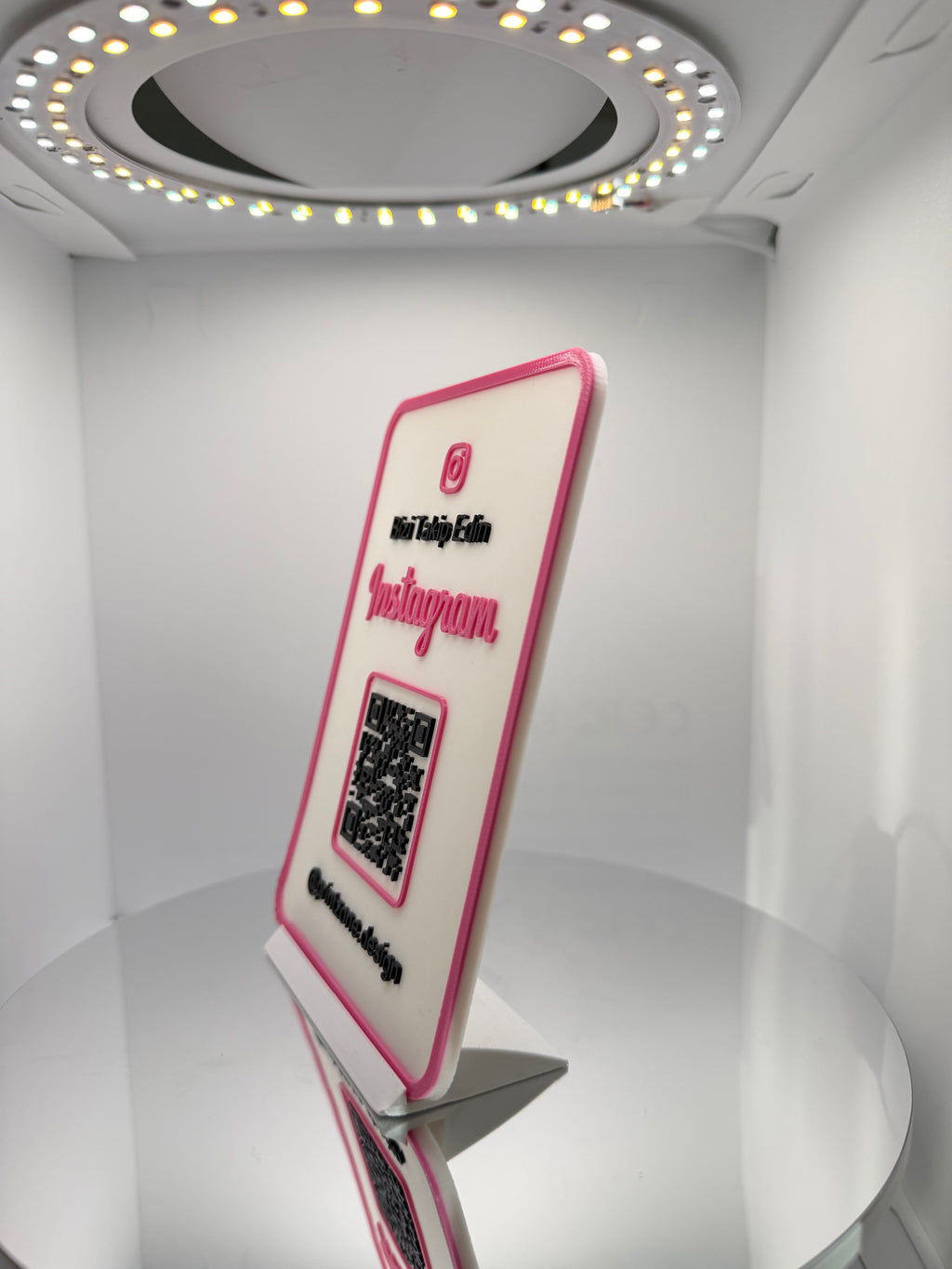 Instagram QR Kod Standı - Sosyal Medya Bağlantı Bizi Instagram'dan Takip Edin