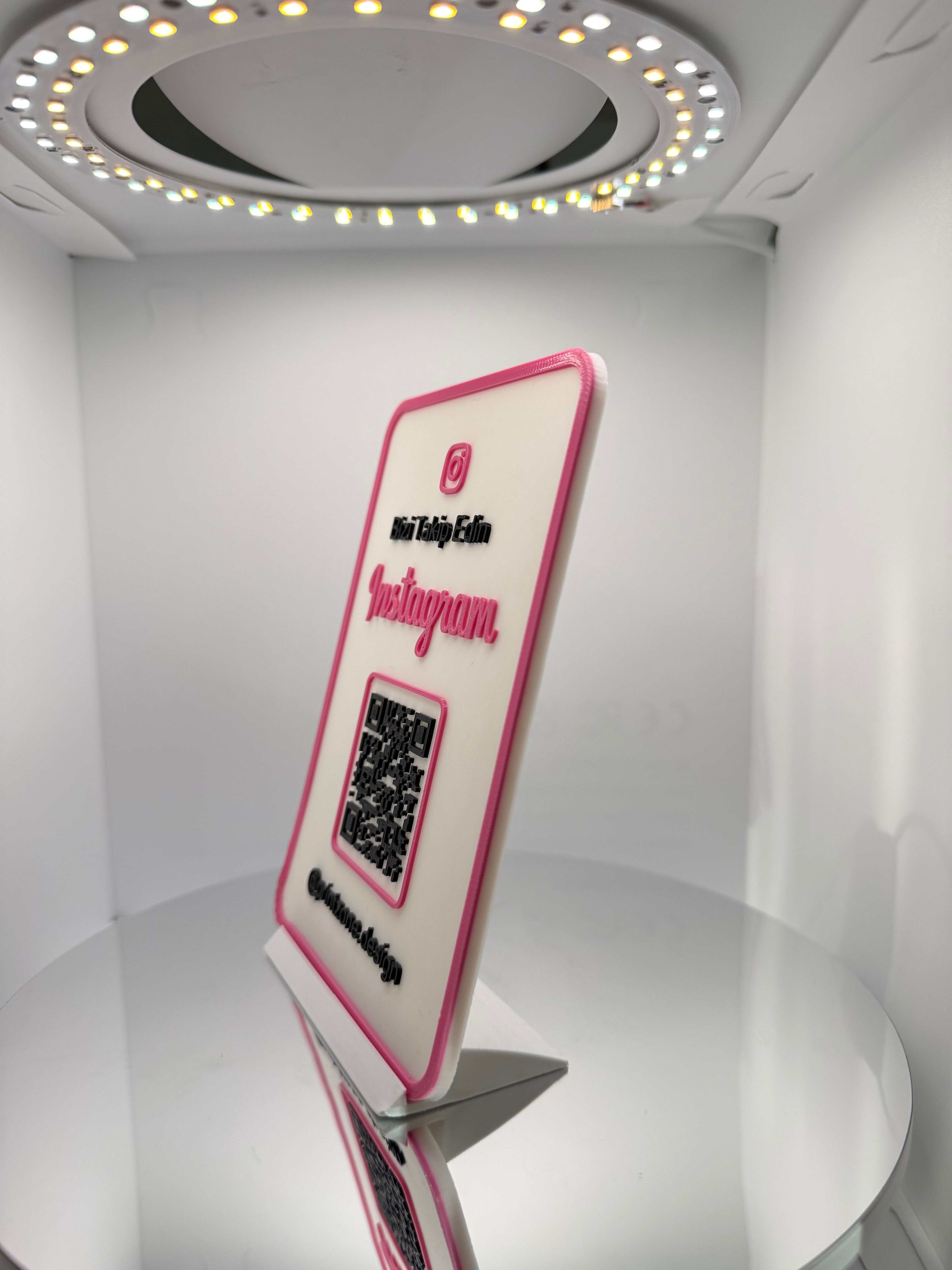 Instagram QR Kod Standı - Sosyal Medya Bağlantı Bizi Instagram'dan Takip Edin