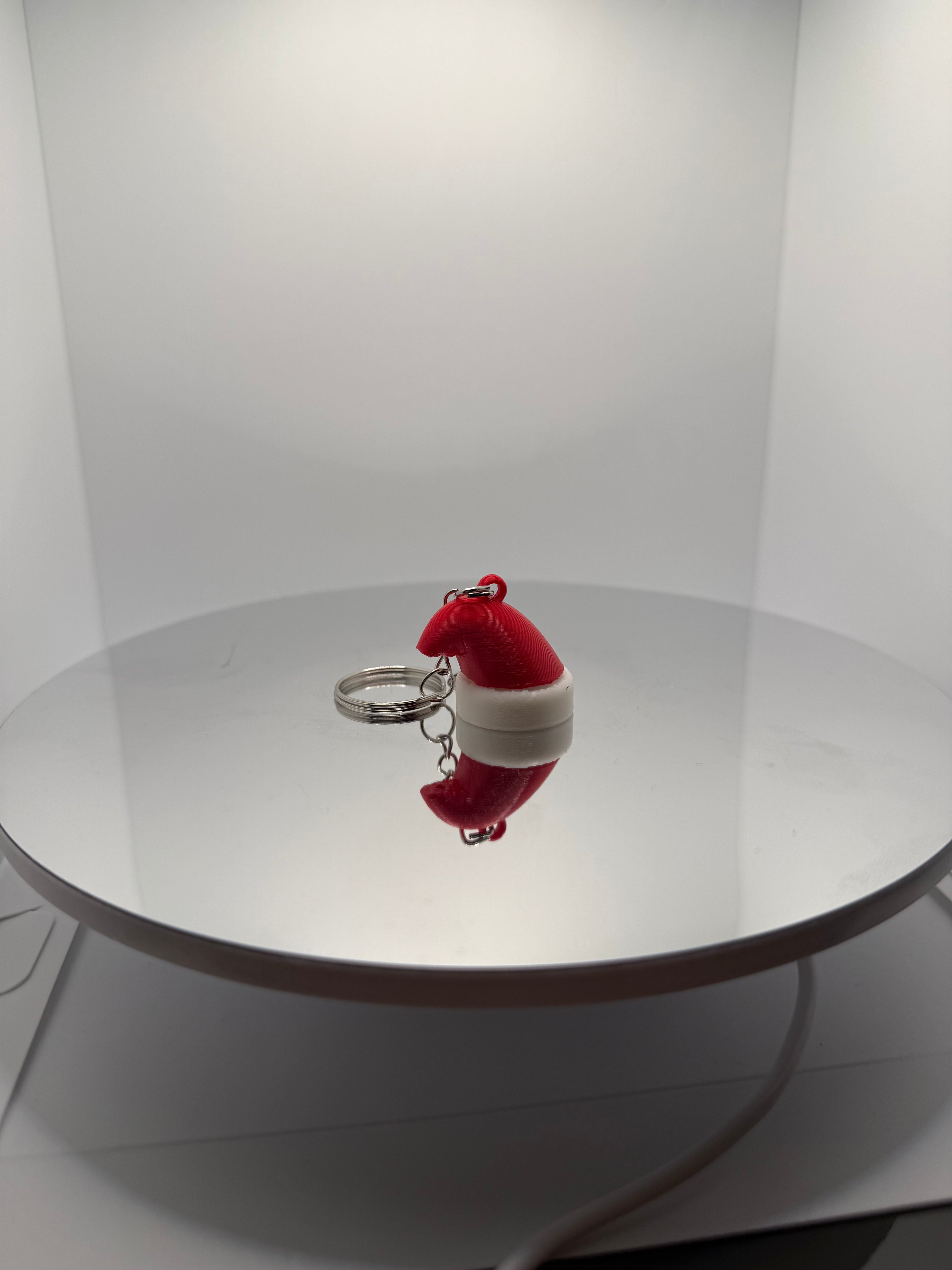 Yılbaşı Şapkası Anahtarlık - Kırmızı Noel Baba Şapkası 3D Tasarım