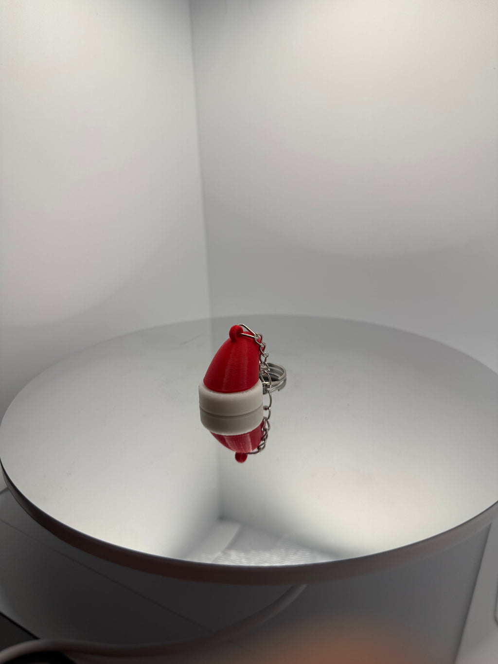 Yılbaşı Şapkası Anahtarlık - Kırmızı Noel Baba Şapkası 3D Tasarım