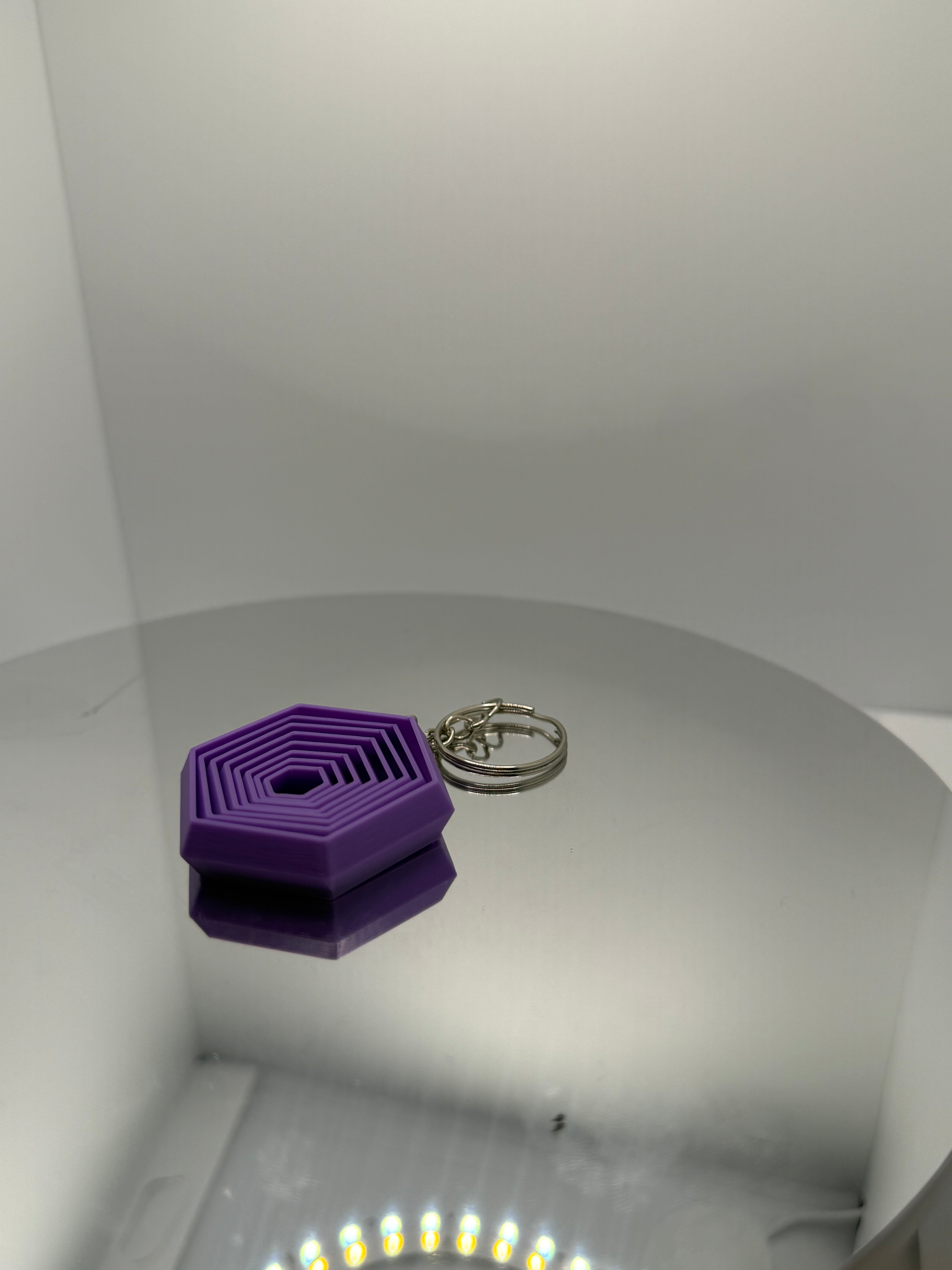 Hareketli Hexagon Fidget Anahtarlık - Geometrik Stres Giderici