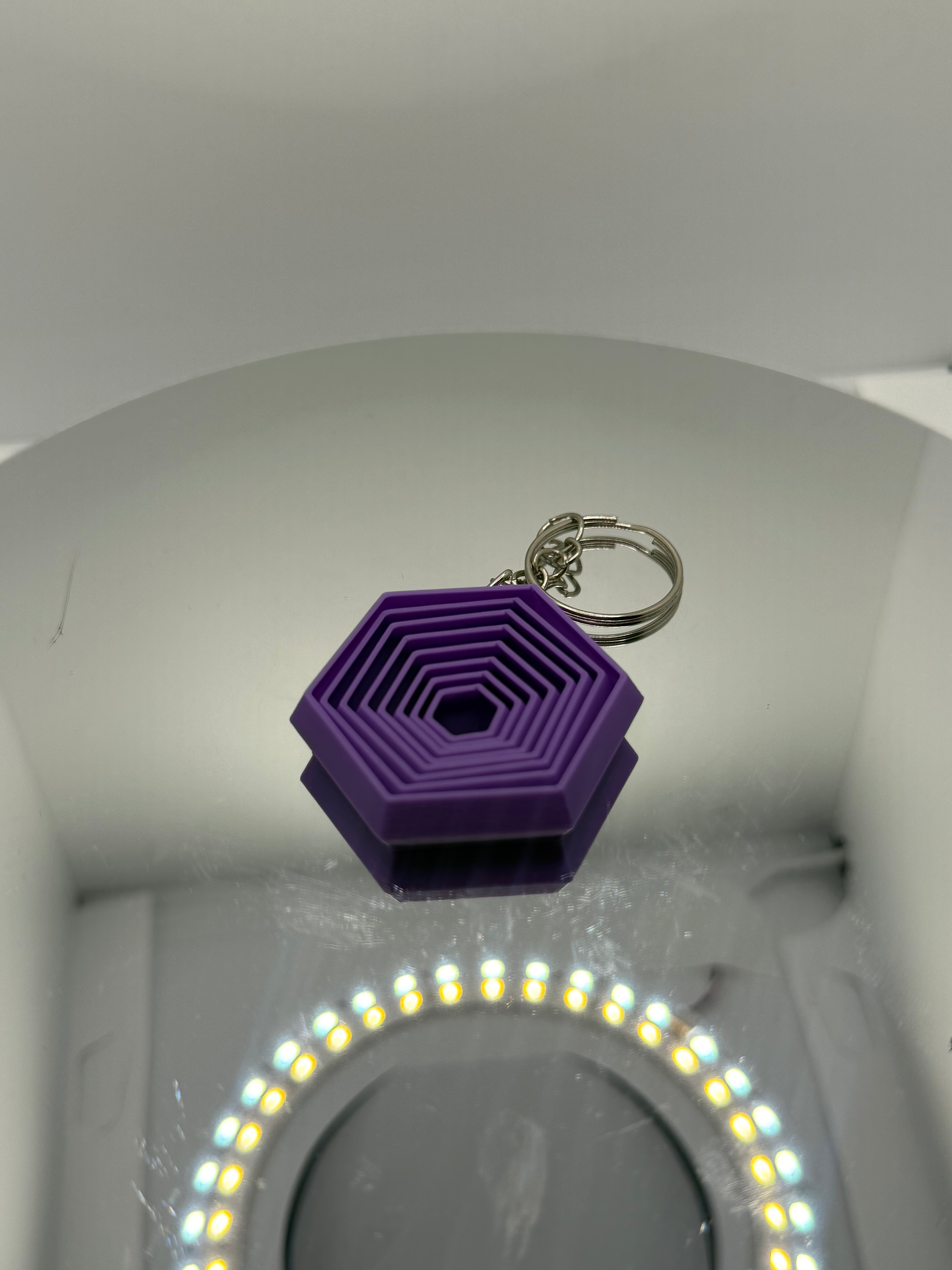 Hareketli Hexagon Fidget Anahtarlık - Geometrik Stres Giderici