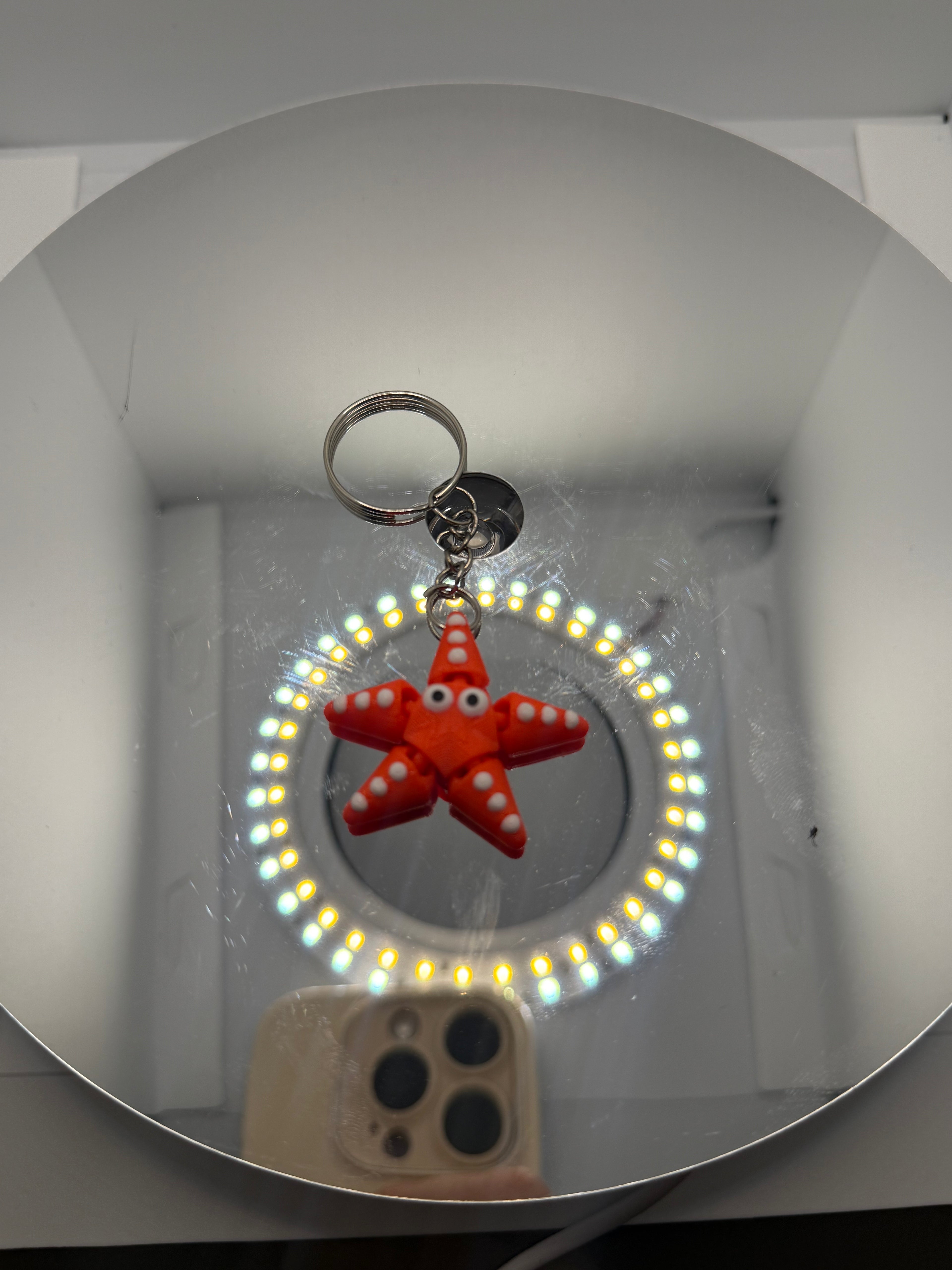 Hareketli Deniz Yıldızı Anahtarlık - Eklemli ve Sevimli Fidget Tasarım