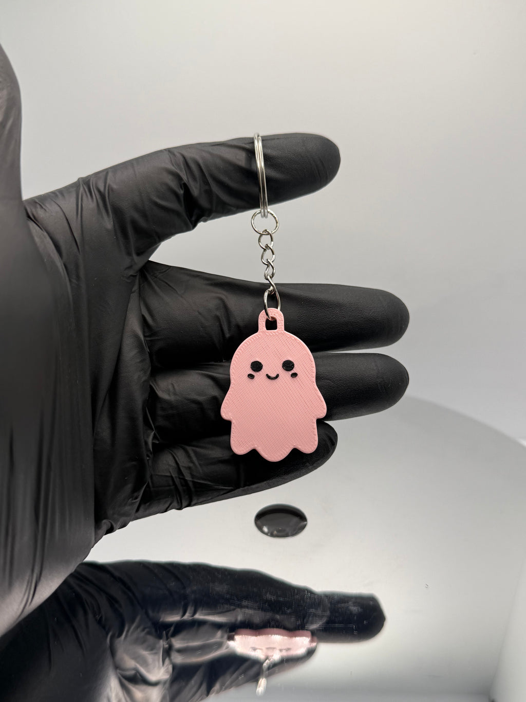 Sevimli Pembe Hayalet (Ghost) Figürlü Tasarım Anahtarlık - Boo!
