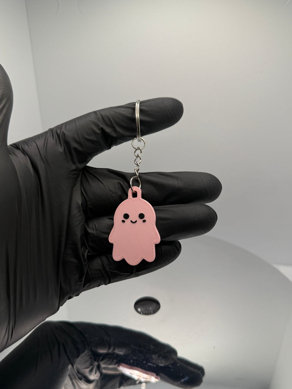 Sevimli Pembe Hayalet (Ghost) Figürlü Tasarım Anahtarlık - Boo!