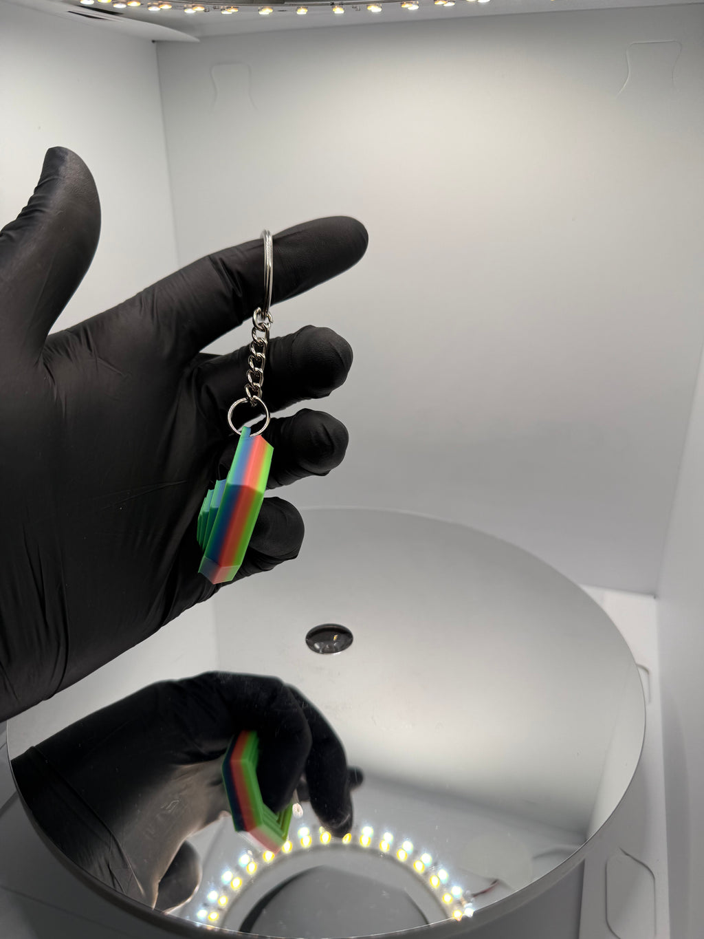 Hareketli Hexagon Fidget Anahtarlık - Geometrik Stres Giderici