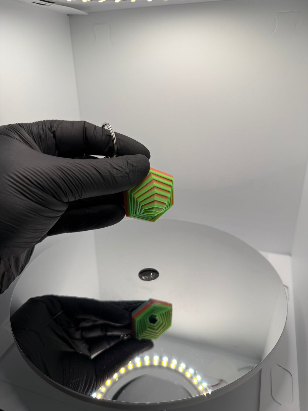 Hareketli Hexagon Fidget Anahtarlık - Geometrik Stres Giderici