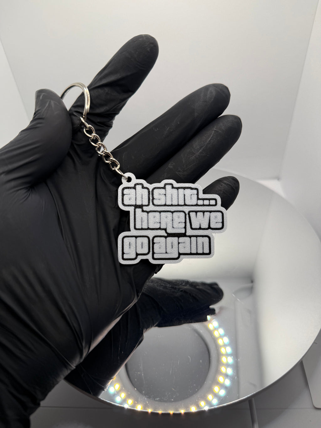 "Ah Shit, Here We Go Again" Yazılı GTA Temalı Tasarım Anahtarlık