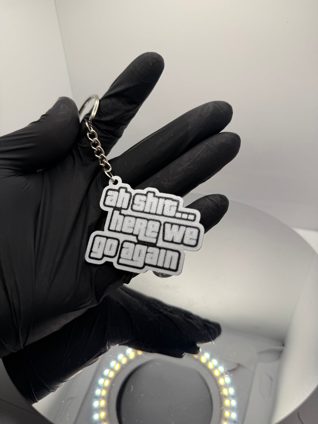 "Ah Shit, Here We Go Again" Yazılı GTA Temalı Tasarım Anahtarlık