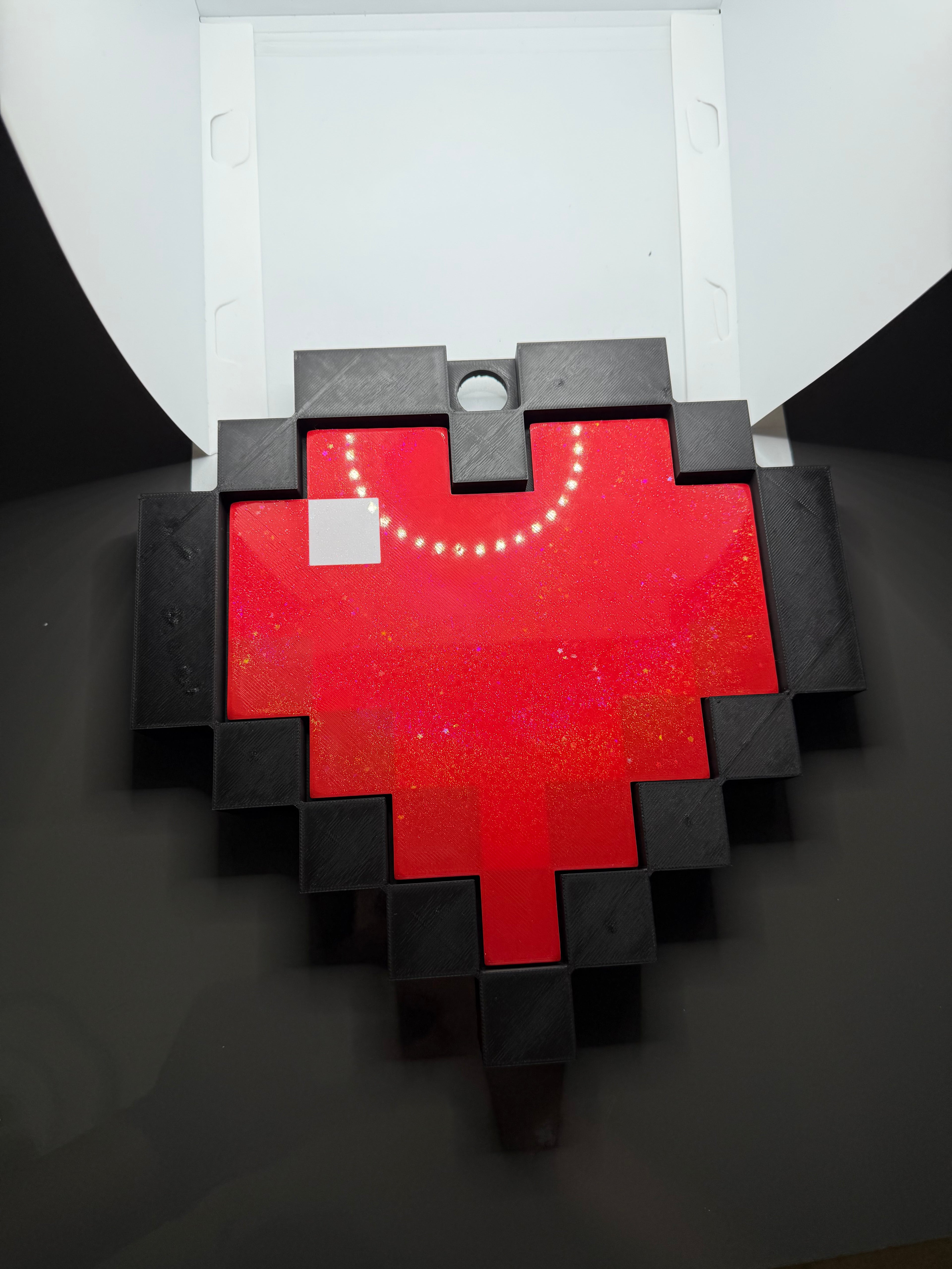 Minecraft Temalı Piksel Kalp Duvar Dekoru