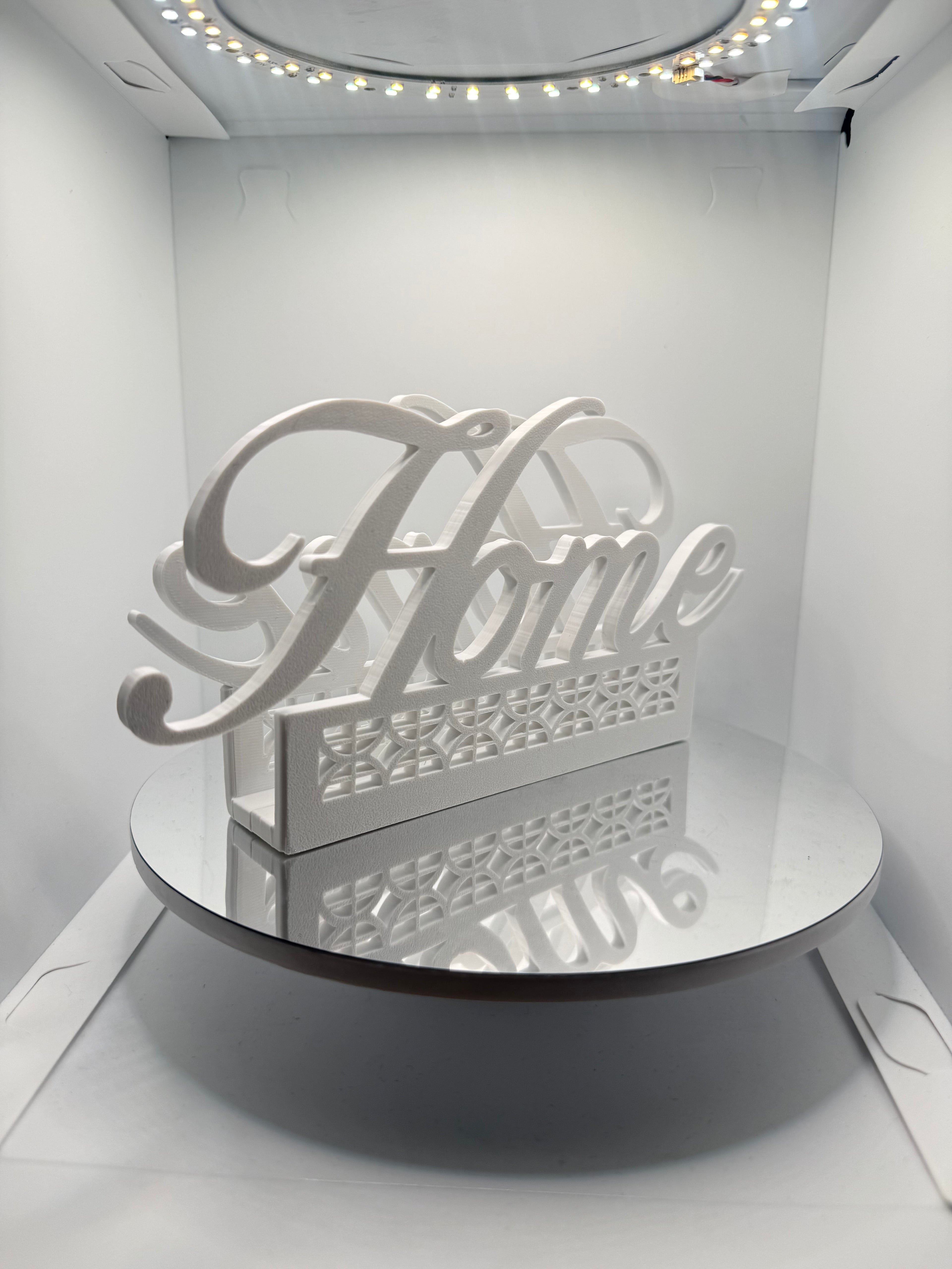 Home Yazılı Dekoratif Peçetelik - Modern Mutfak ve Masa Aksesuarı