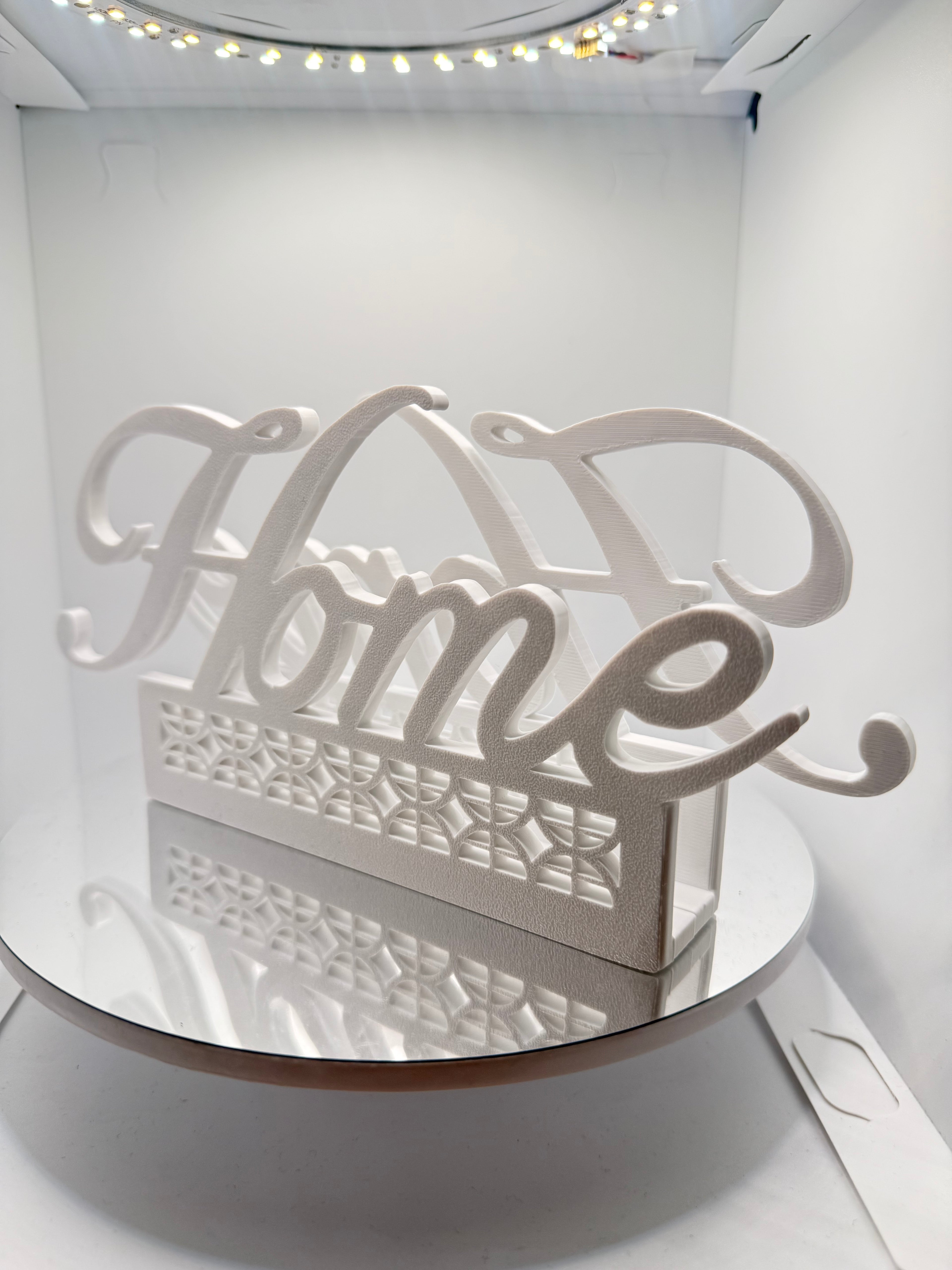 Home Yazılı Dekoratif Peçetelik - Modern Mutfak ve Masa Aksesuarı