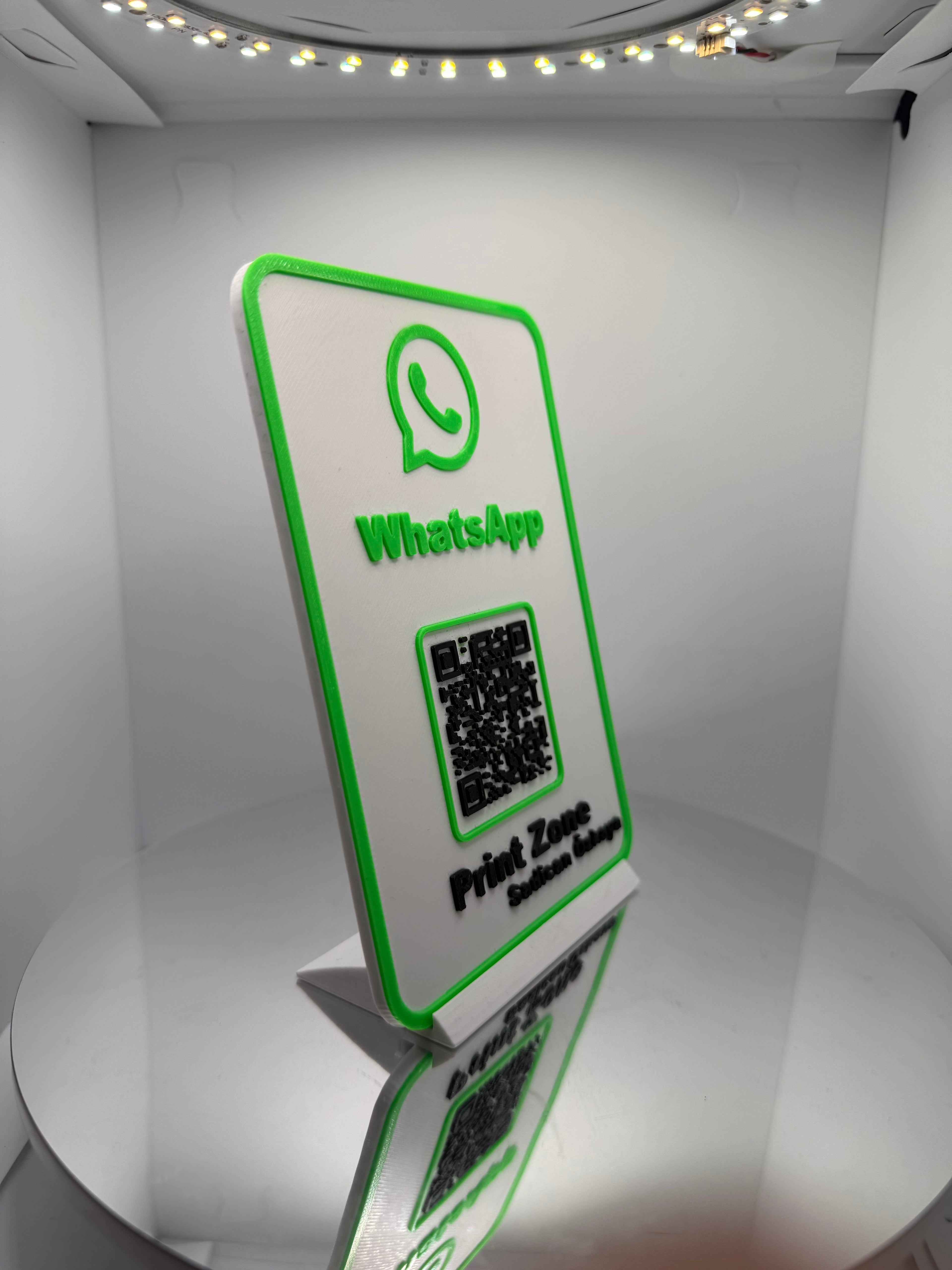 İşletmeler İçin WhatsApp QR Kod Standı | Logo ve İsim Yazılı